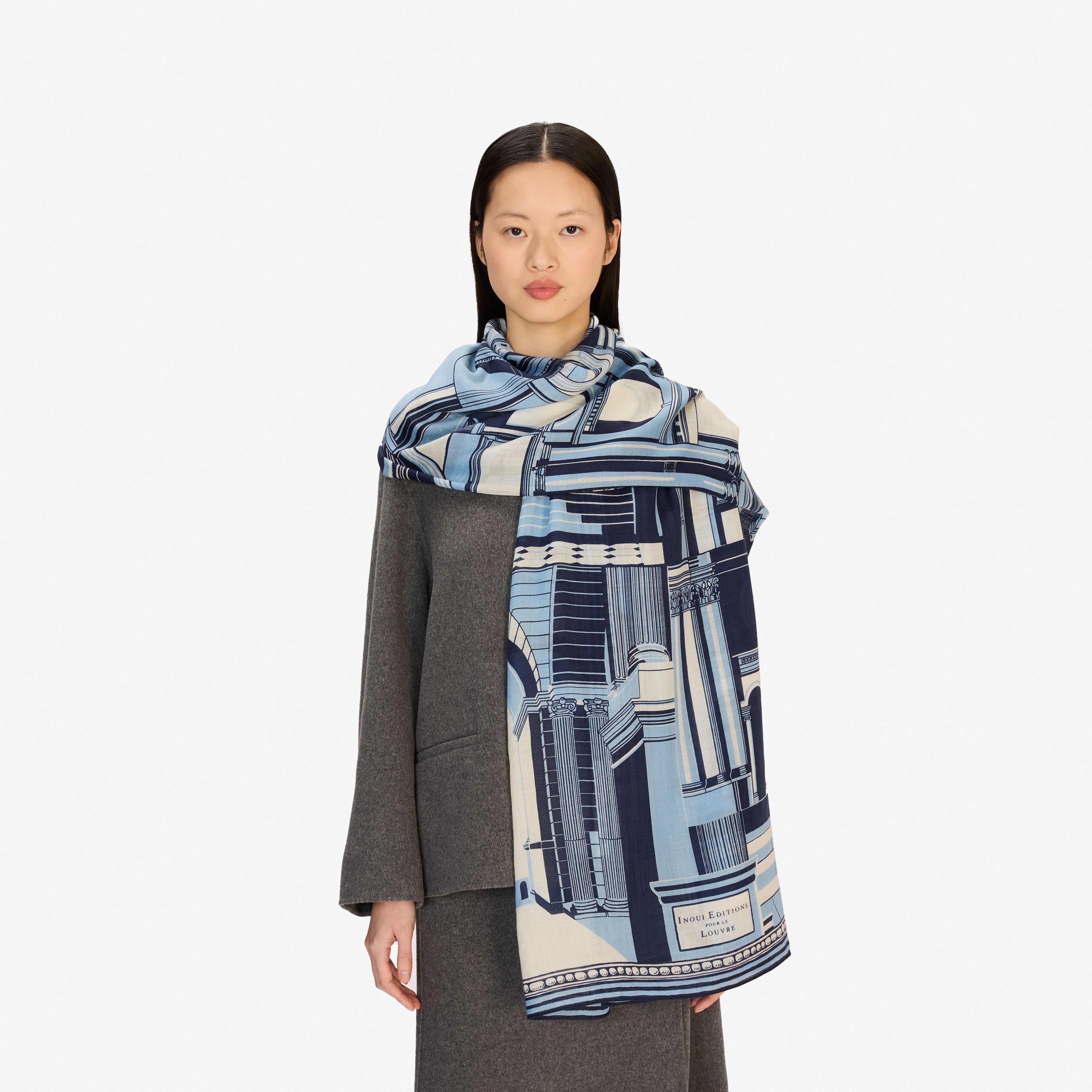 Sciarpa 100 - Architecture - Blu