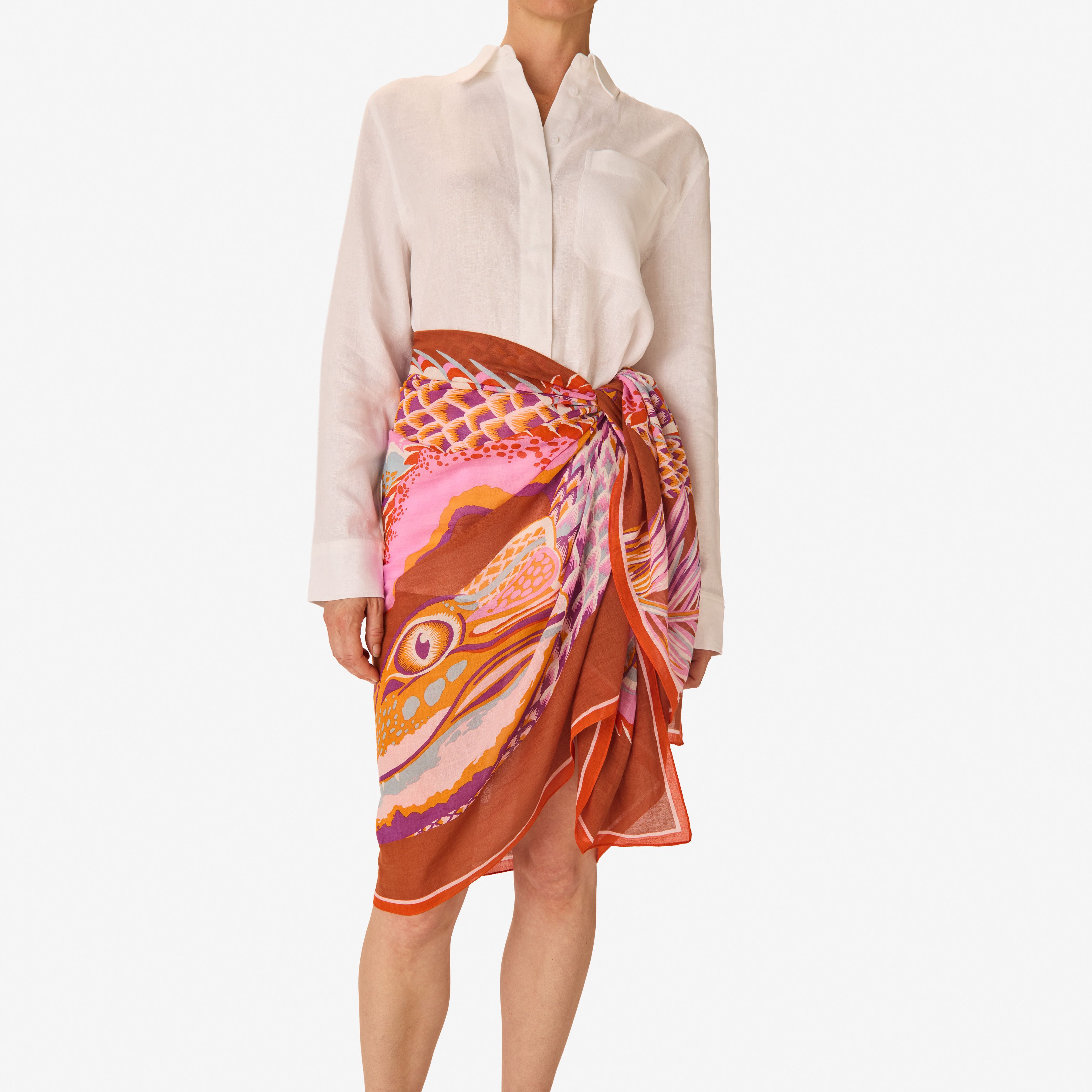 Schal 100 - Croco - Karamell