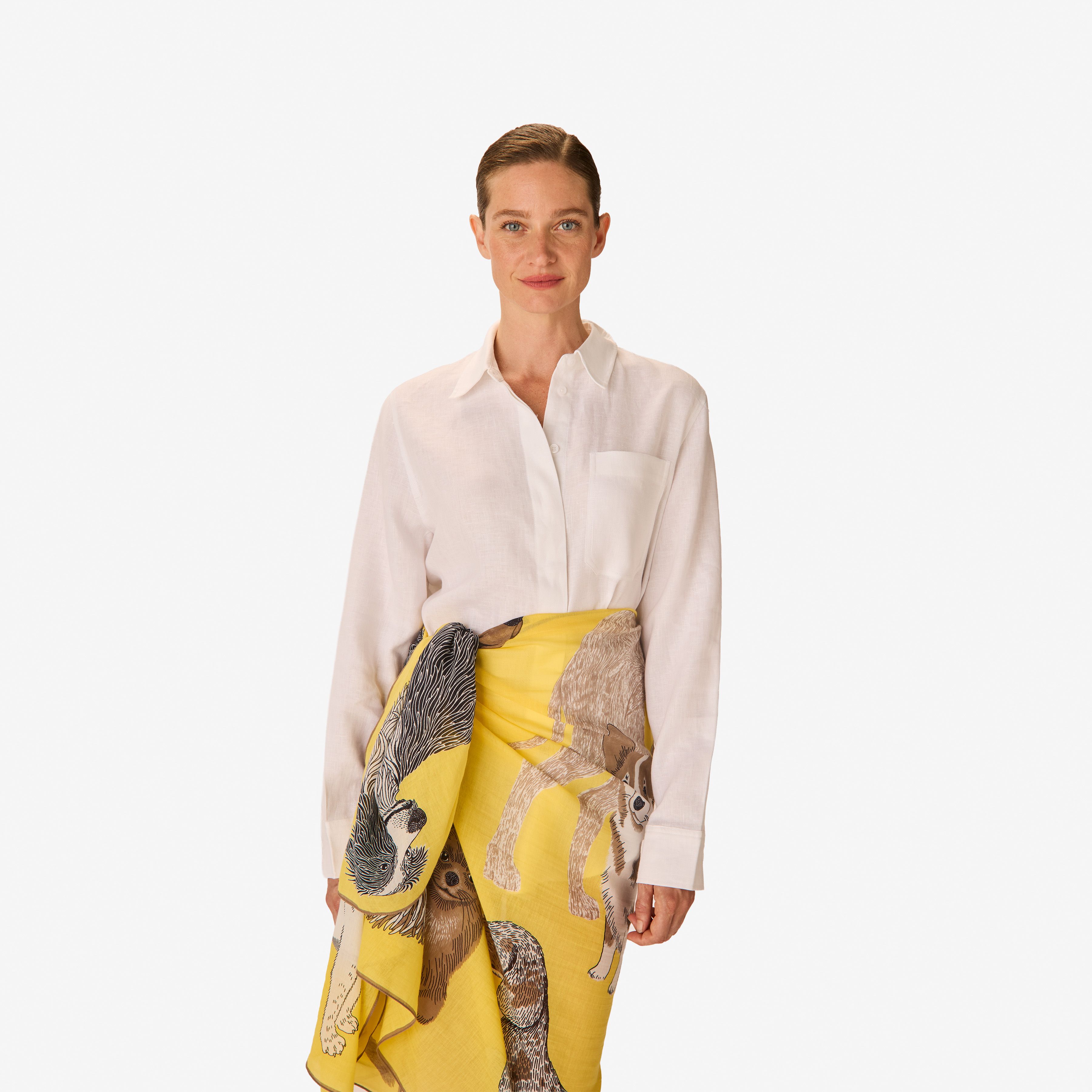 Écharpe 100 Coton - Toutou - Jaune