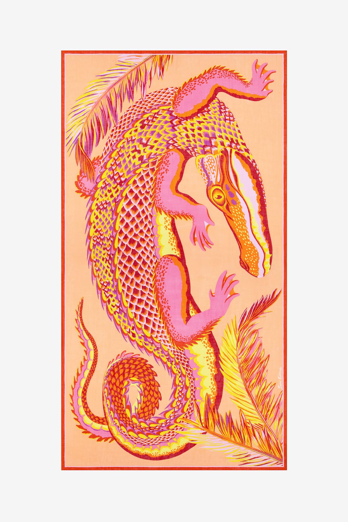 Écharpe 100 - Croco - Corail