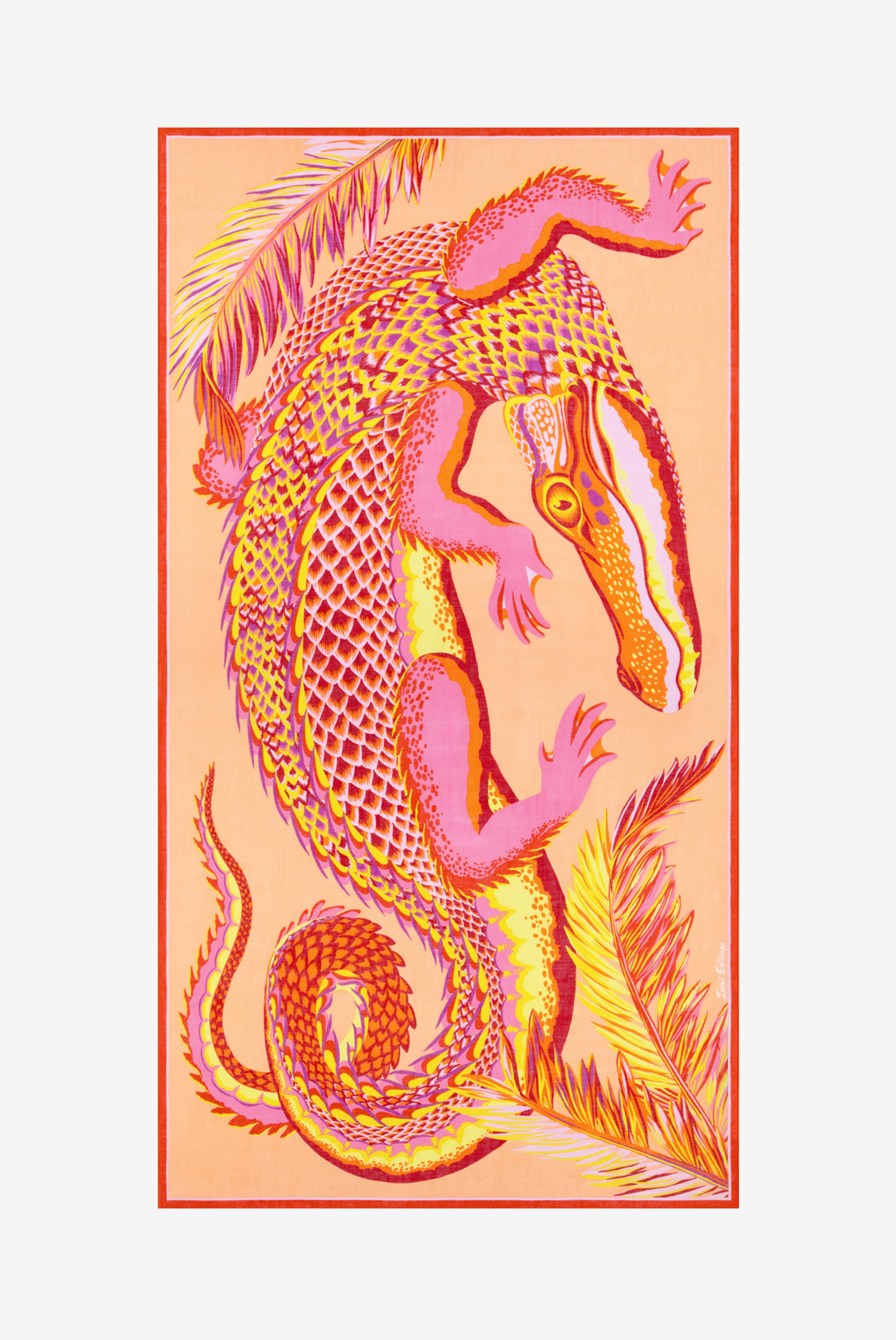 Écharpe 100 - Croco - Corail