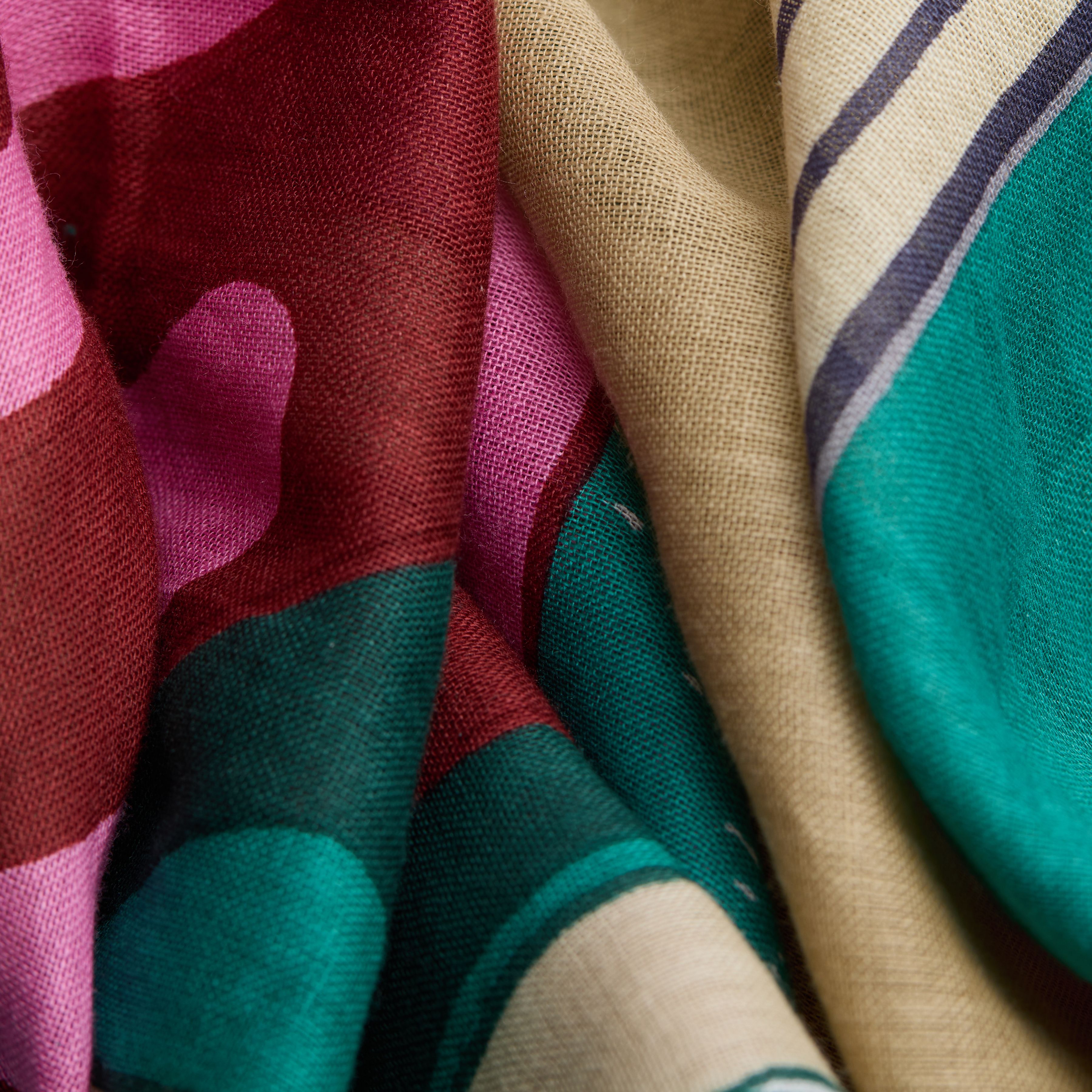 Écharpe 100 - Jardin - Fuchsia