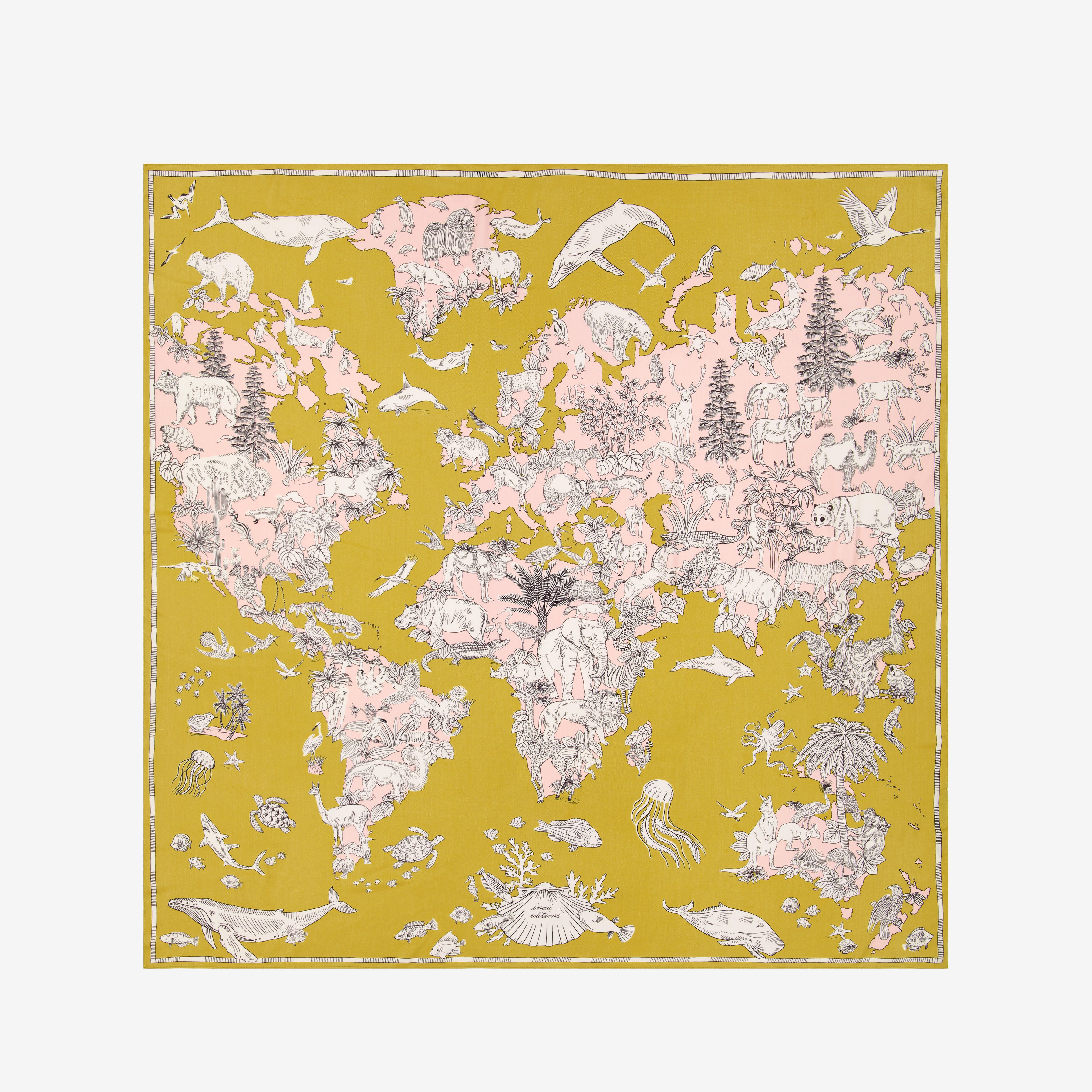 Carré 130 - Atlas - Jaune