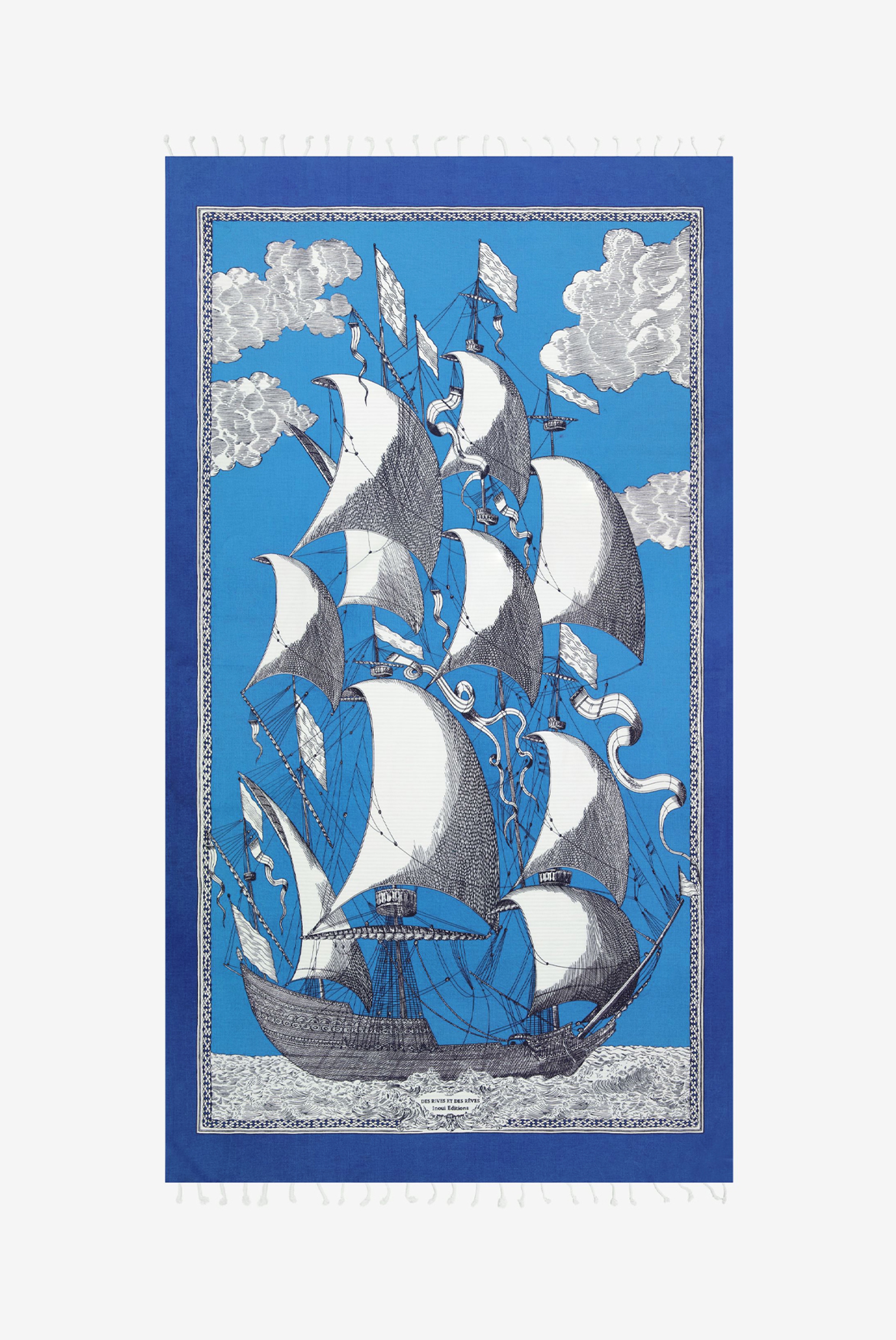 Fouta 100 - Des Rives Et Des Reves - Bleu