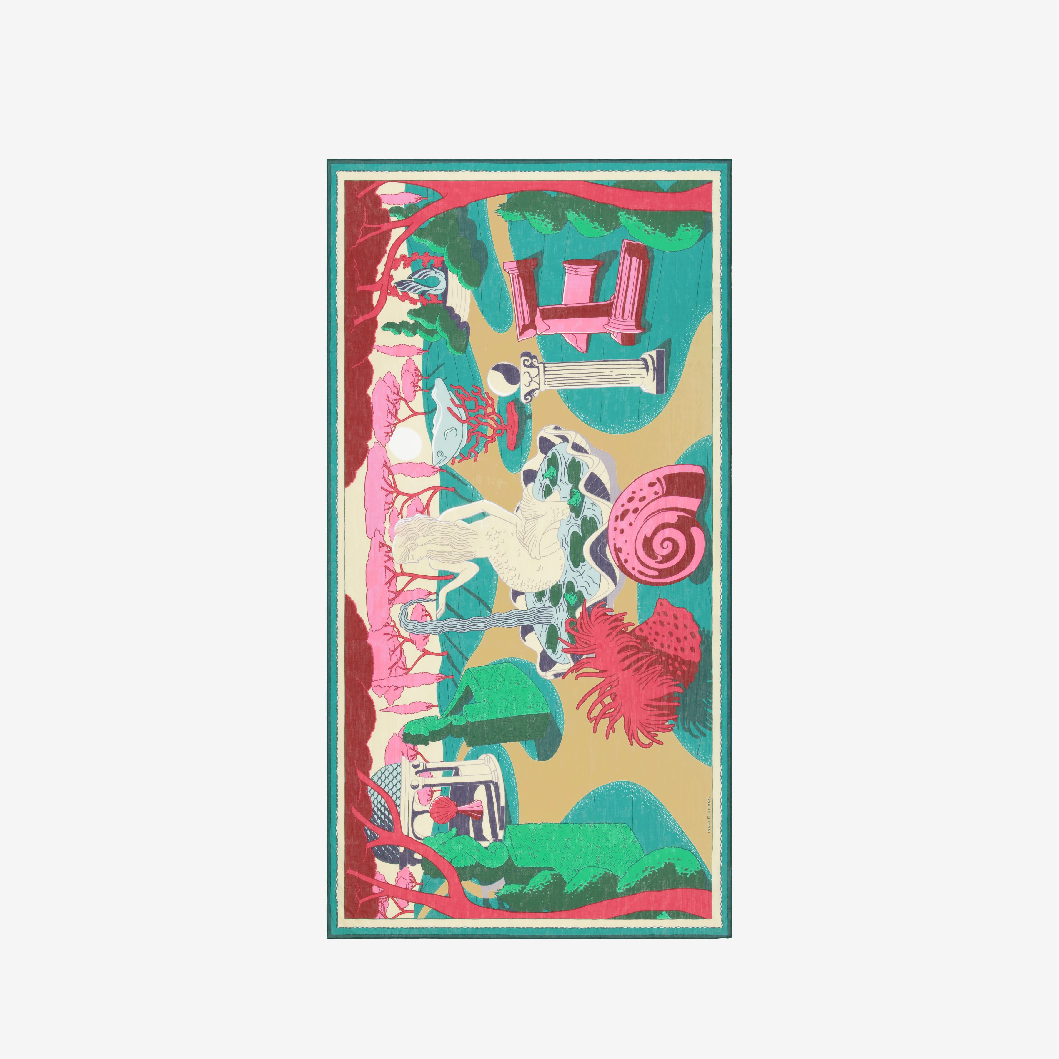 Écharpe 100 - Jardin - Fuchsia