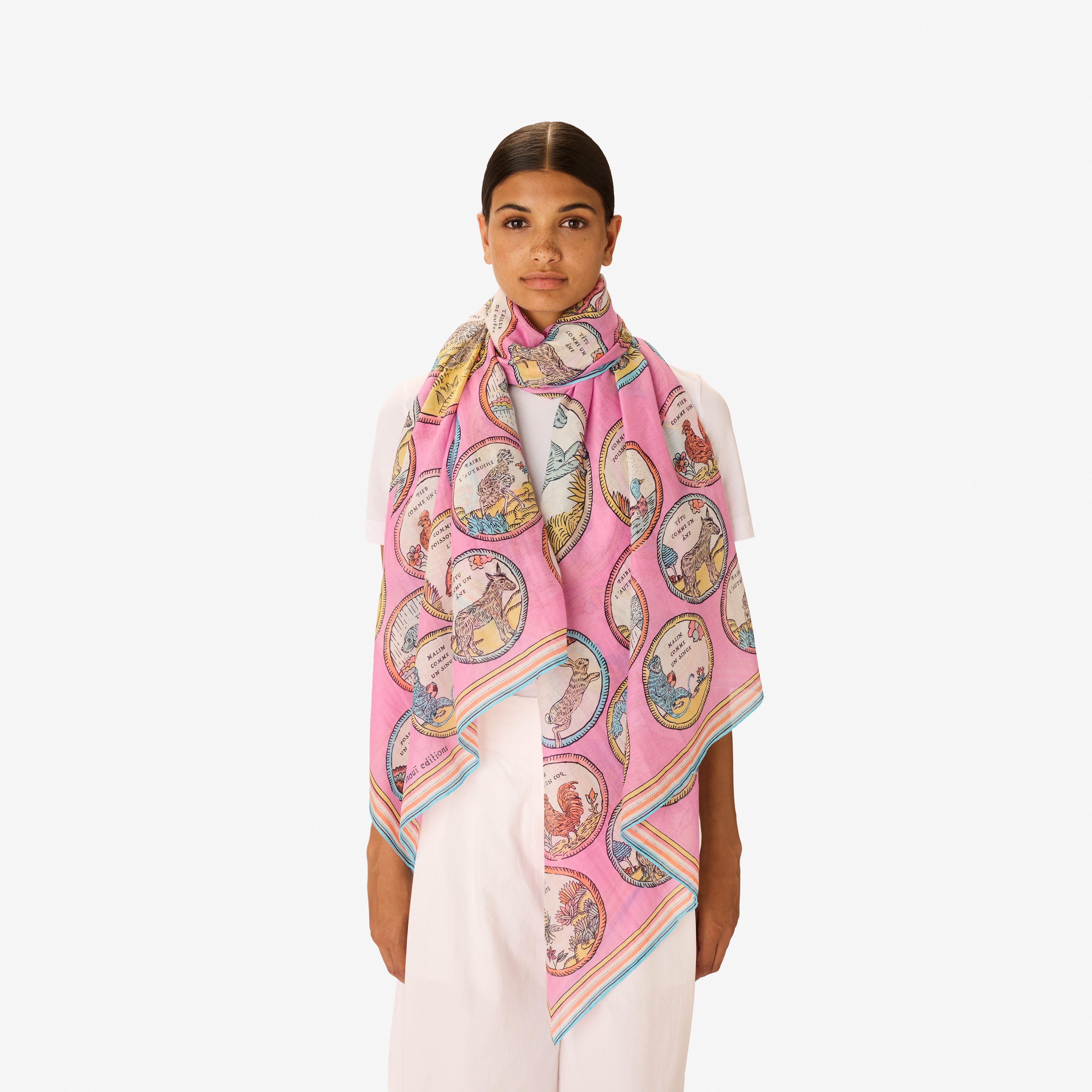 Écharpe 100 - Chance Inoui - Rose