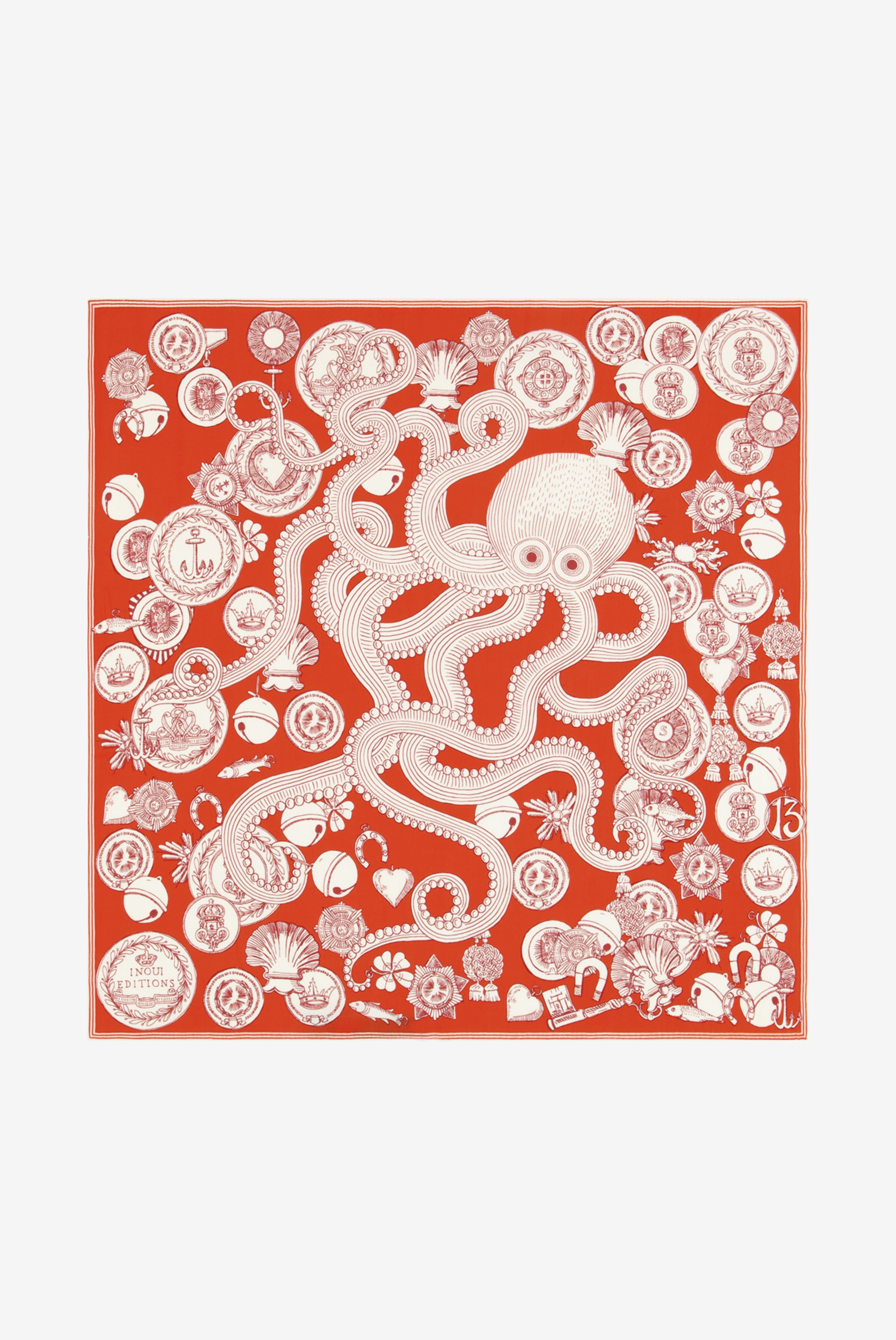 Carré 65 - Octopus - Rouge