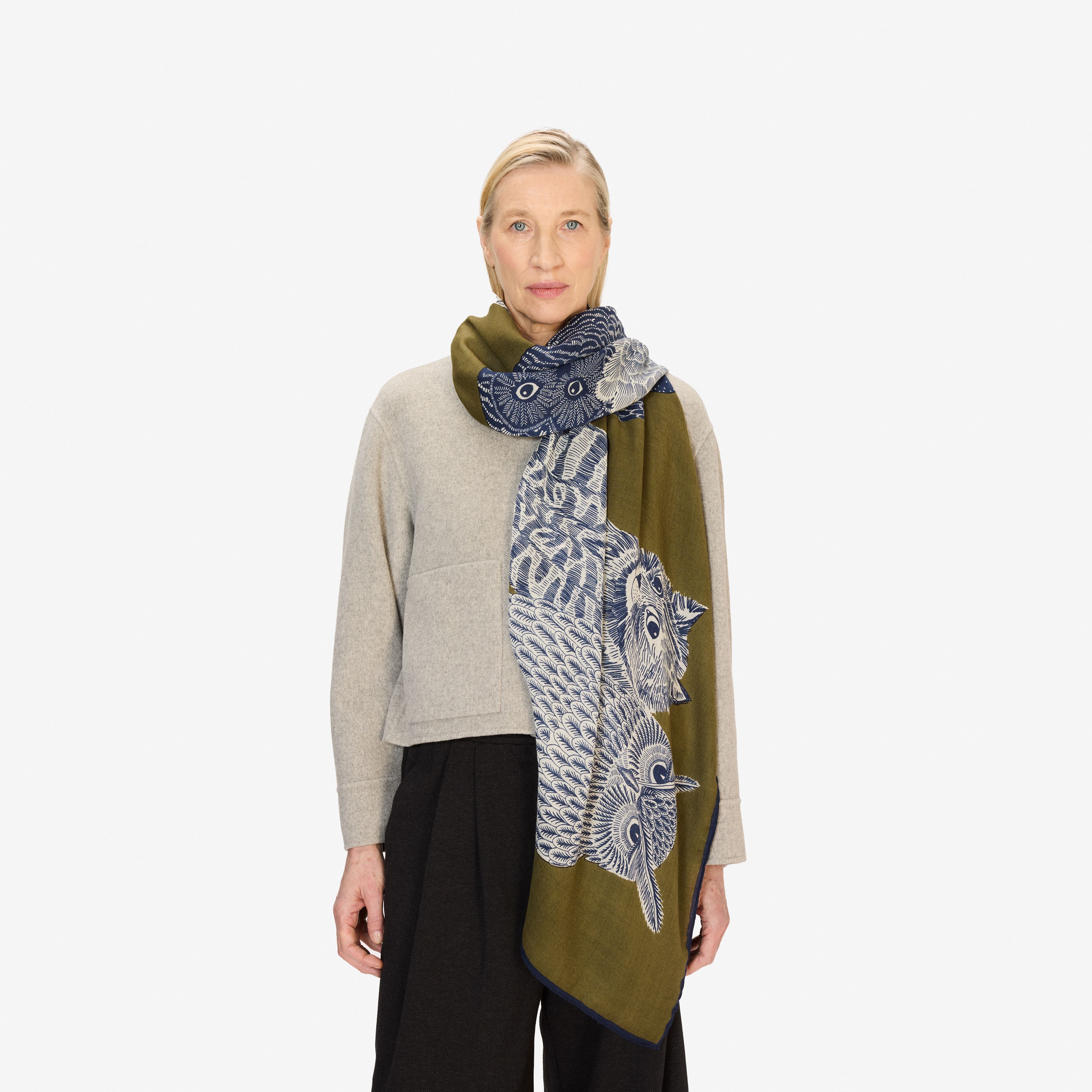 Scarf 80 - Chouette - Khaki