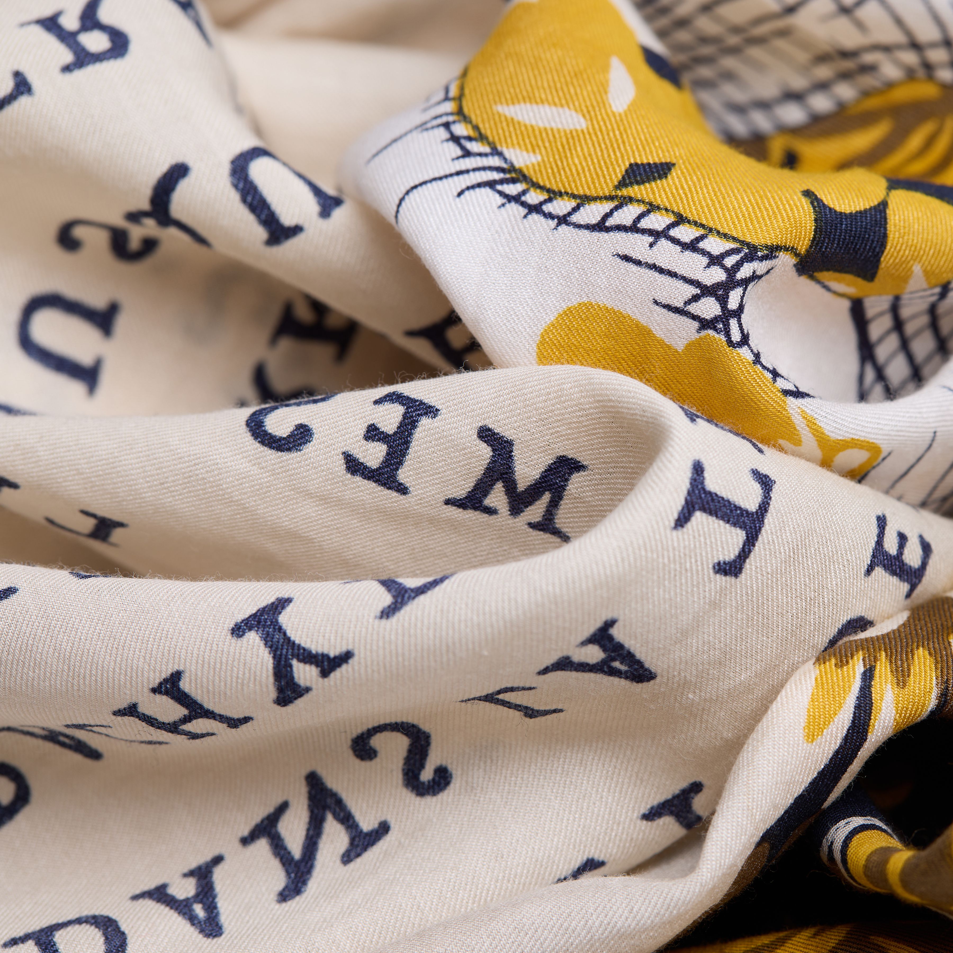 Schal 100 - Bestiaire - Weiß