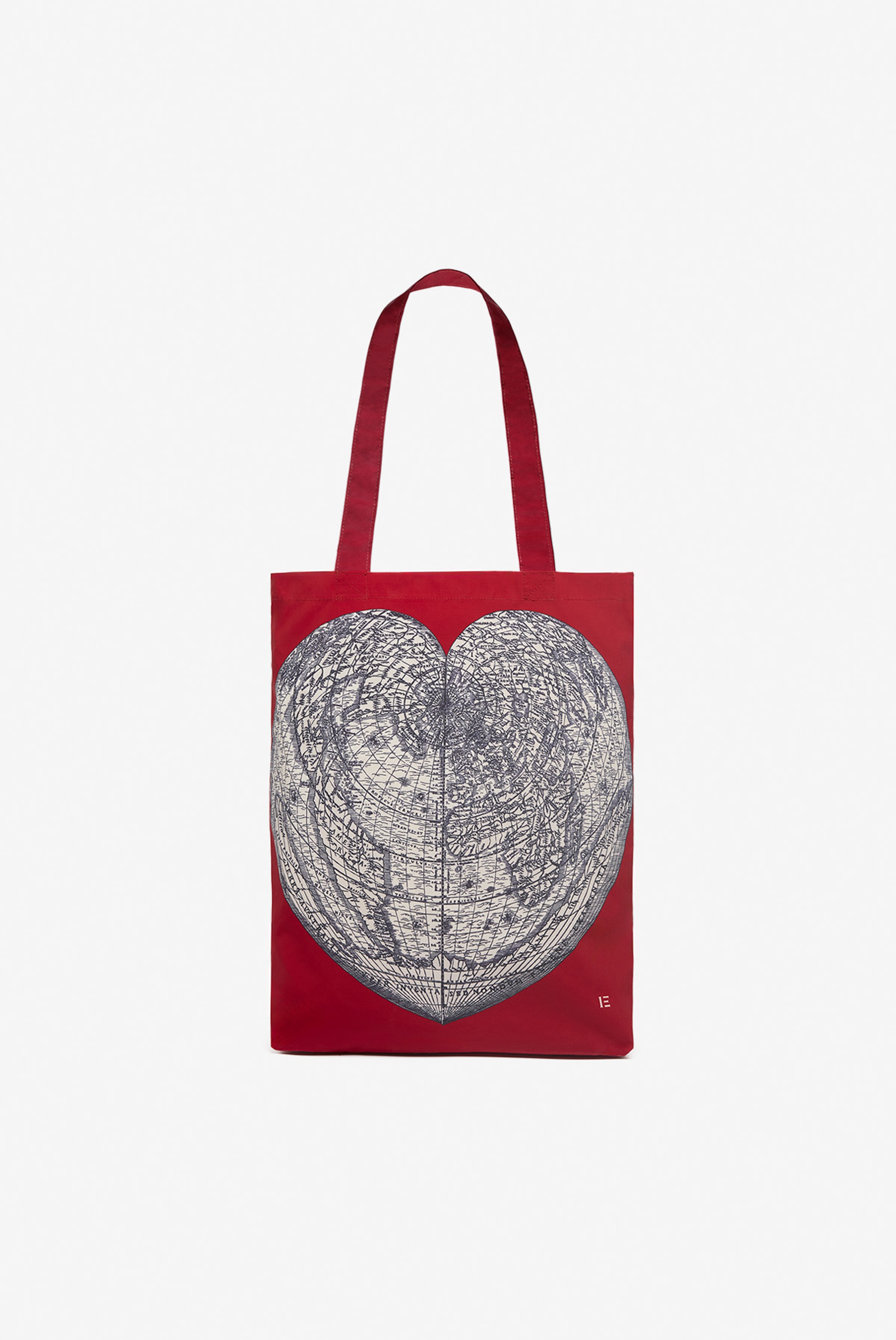 Sac Shopper - Mappemonde - Rouge