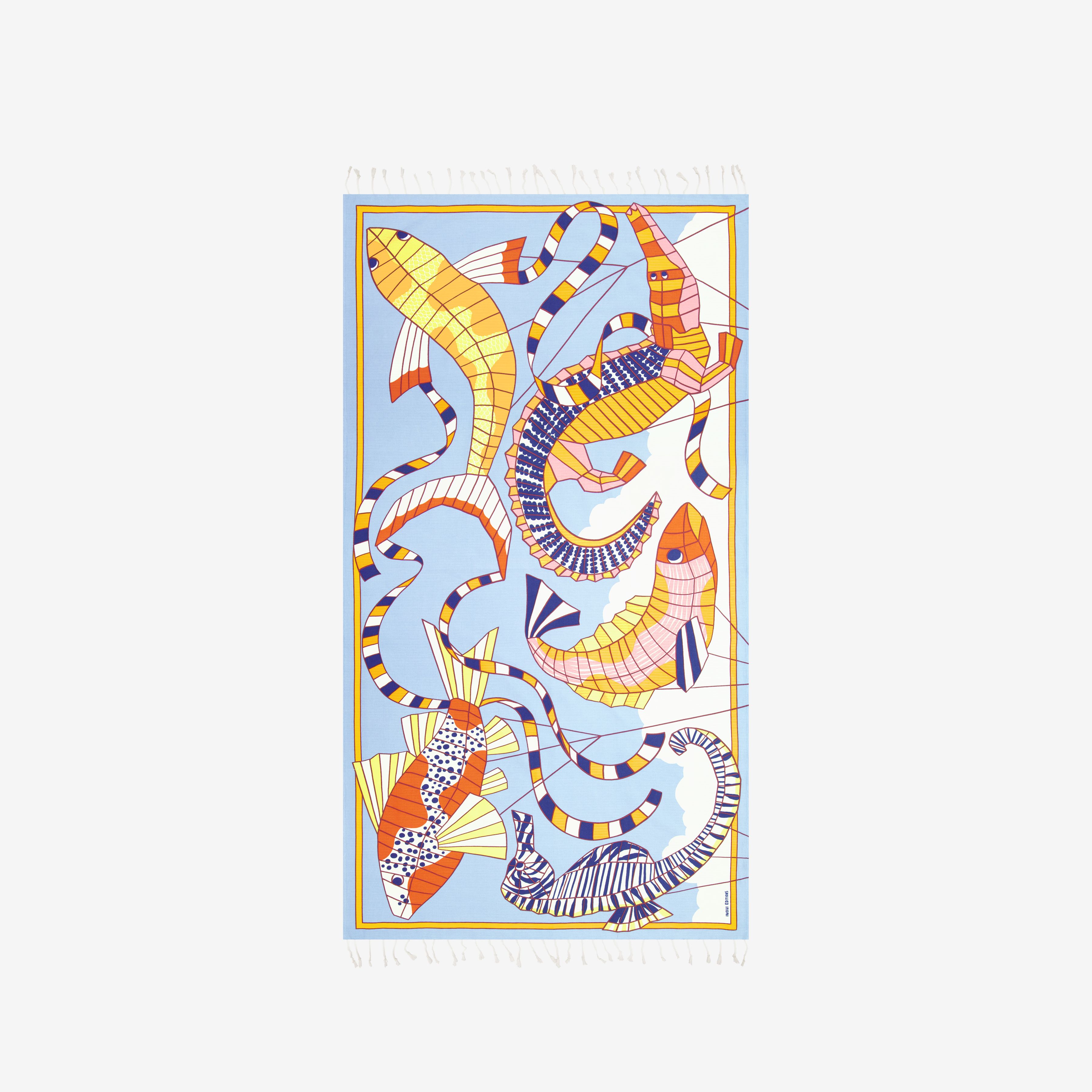 Fouta 100 - Cerfs Volants - Orange