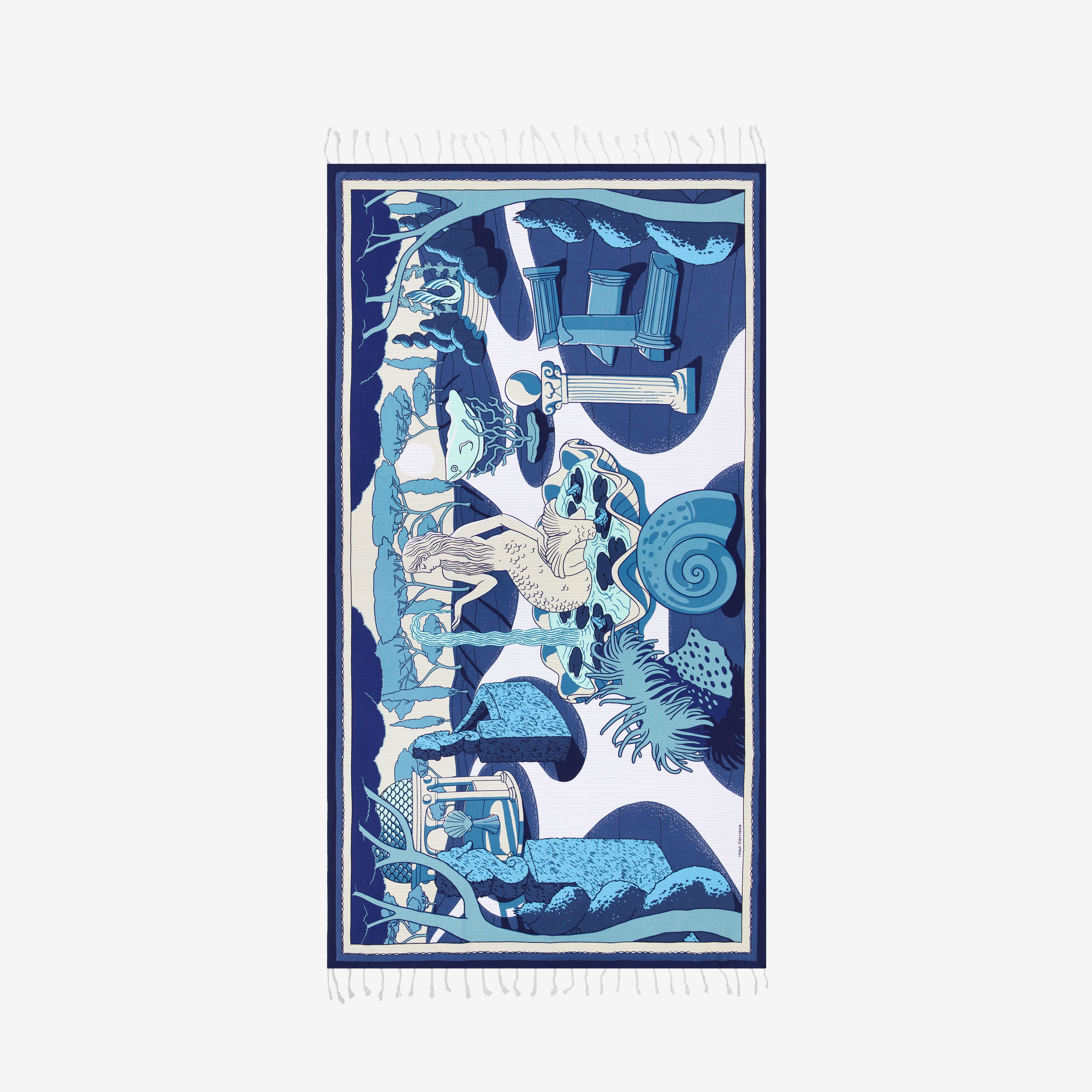 Fouta 100 - Jardin - Bleu