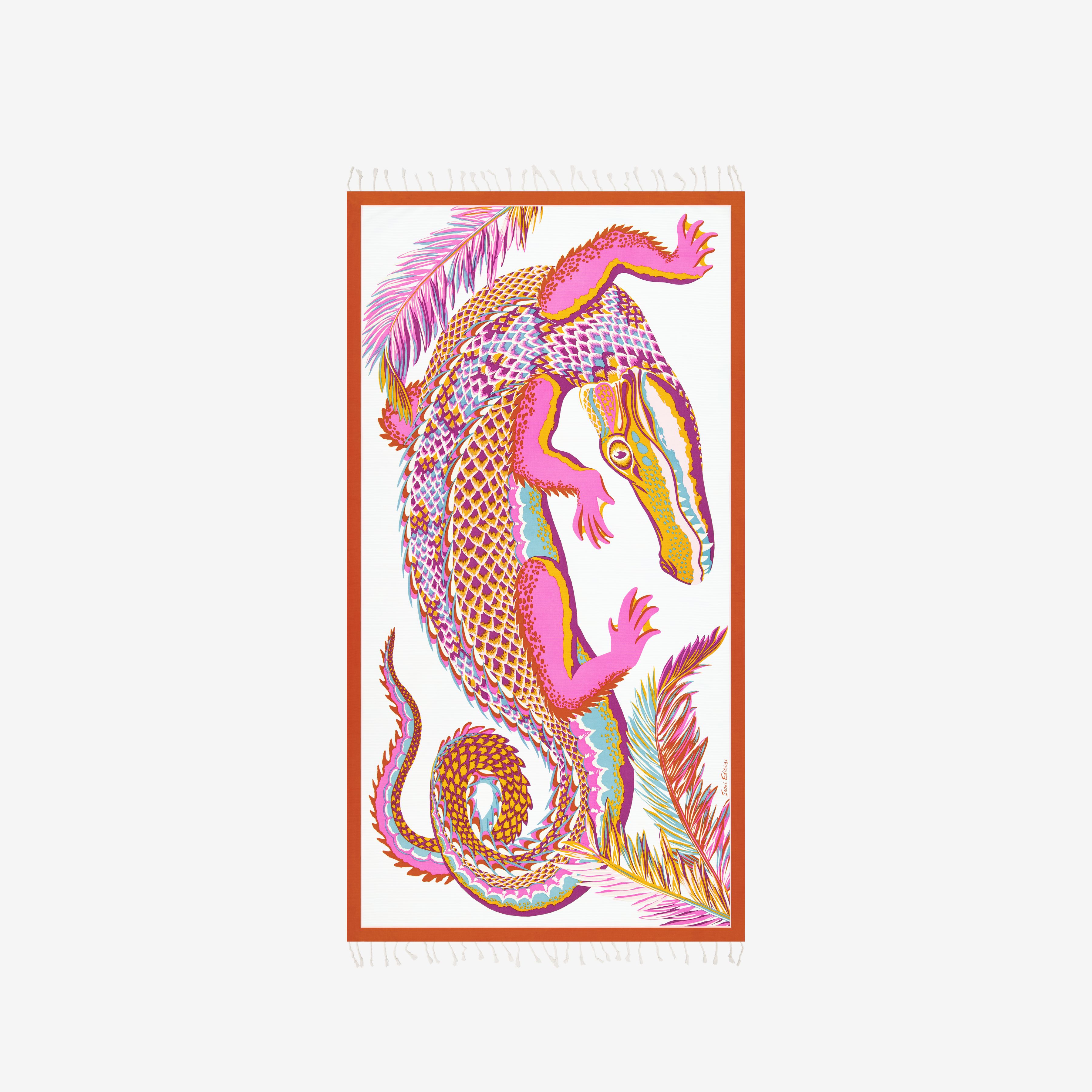 Fouta Towel 100 - Croco - White