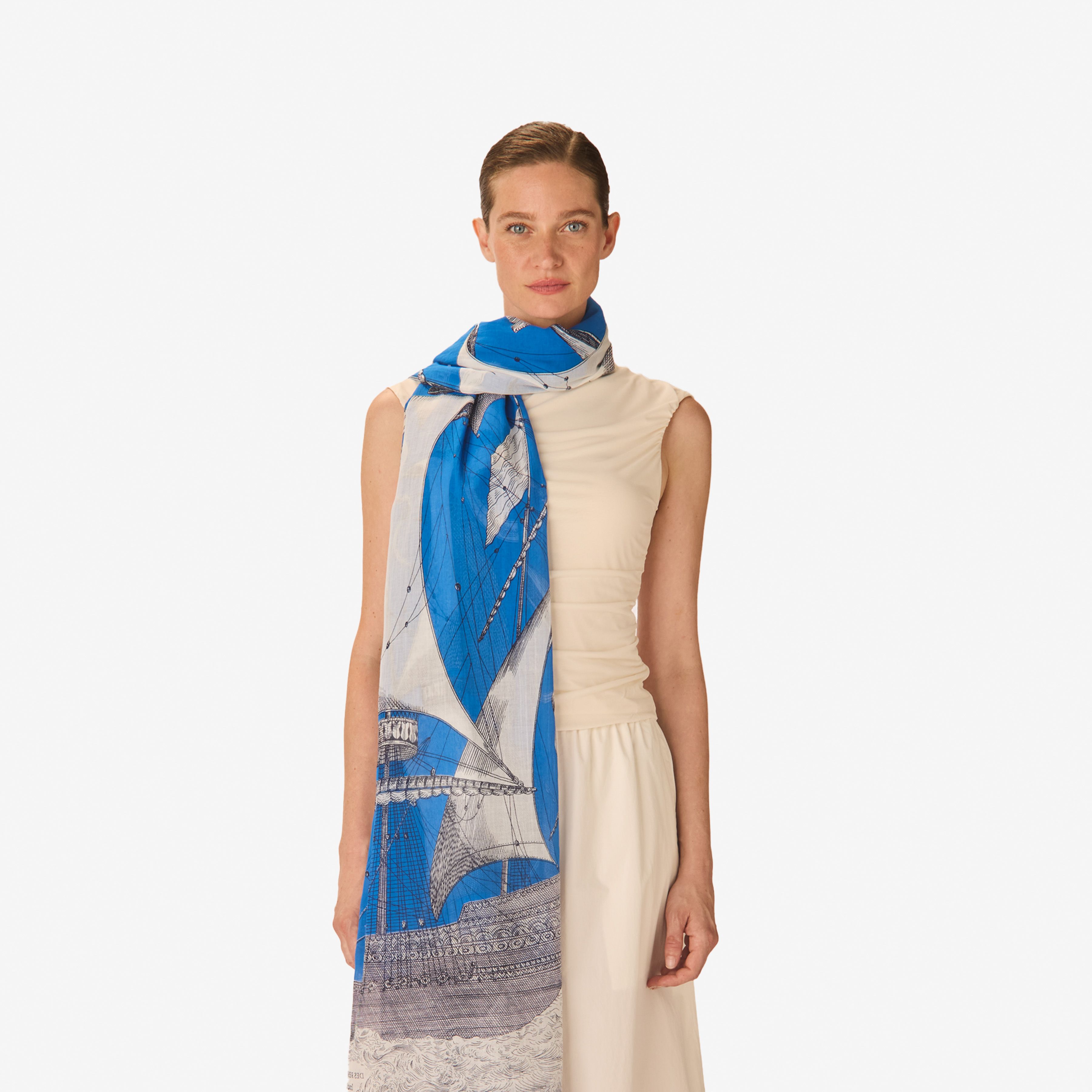 Scarf 100 - Des Rives et des Reves - Blue