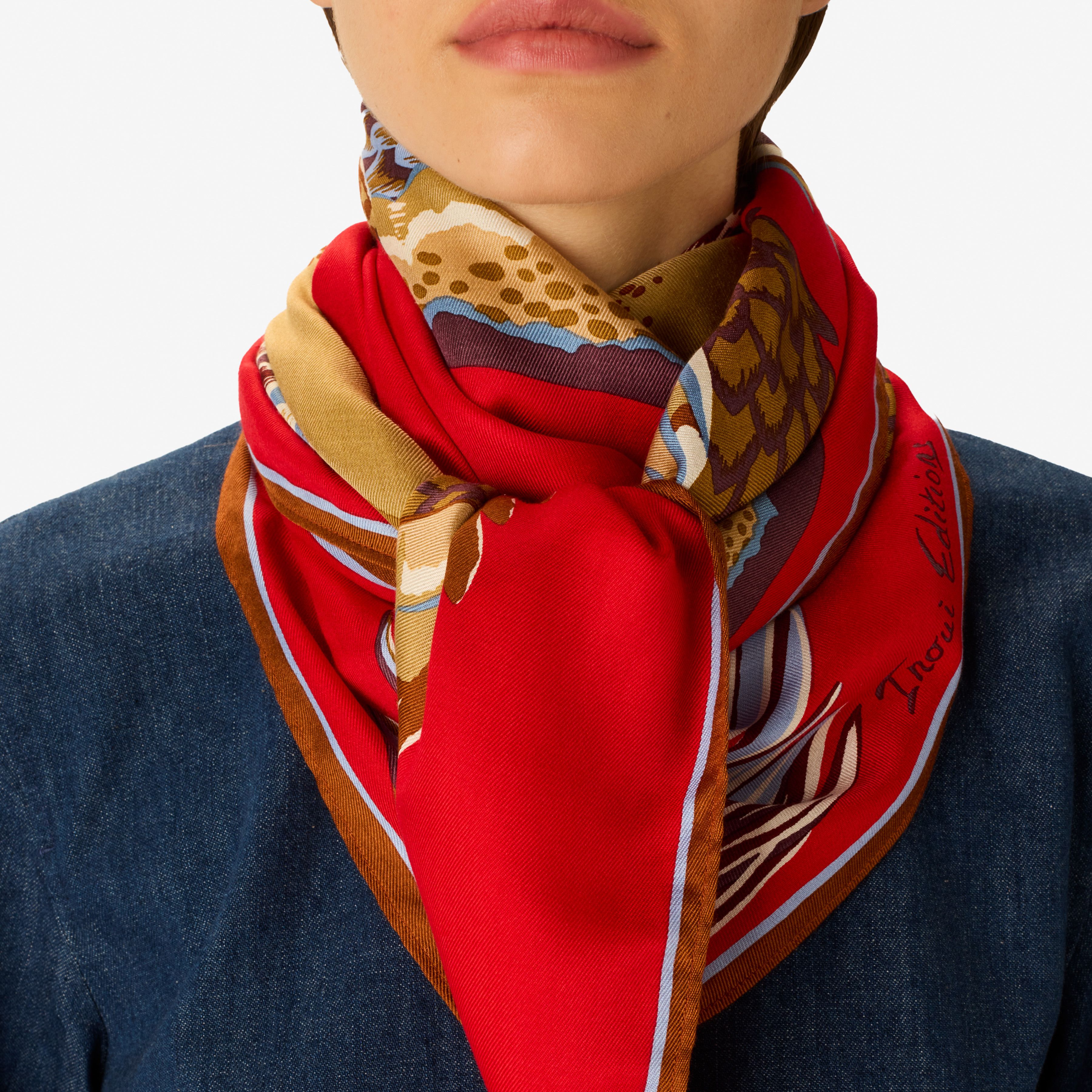 Square 100 - Croco - Red