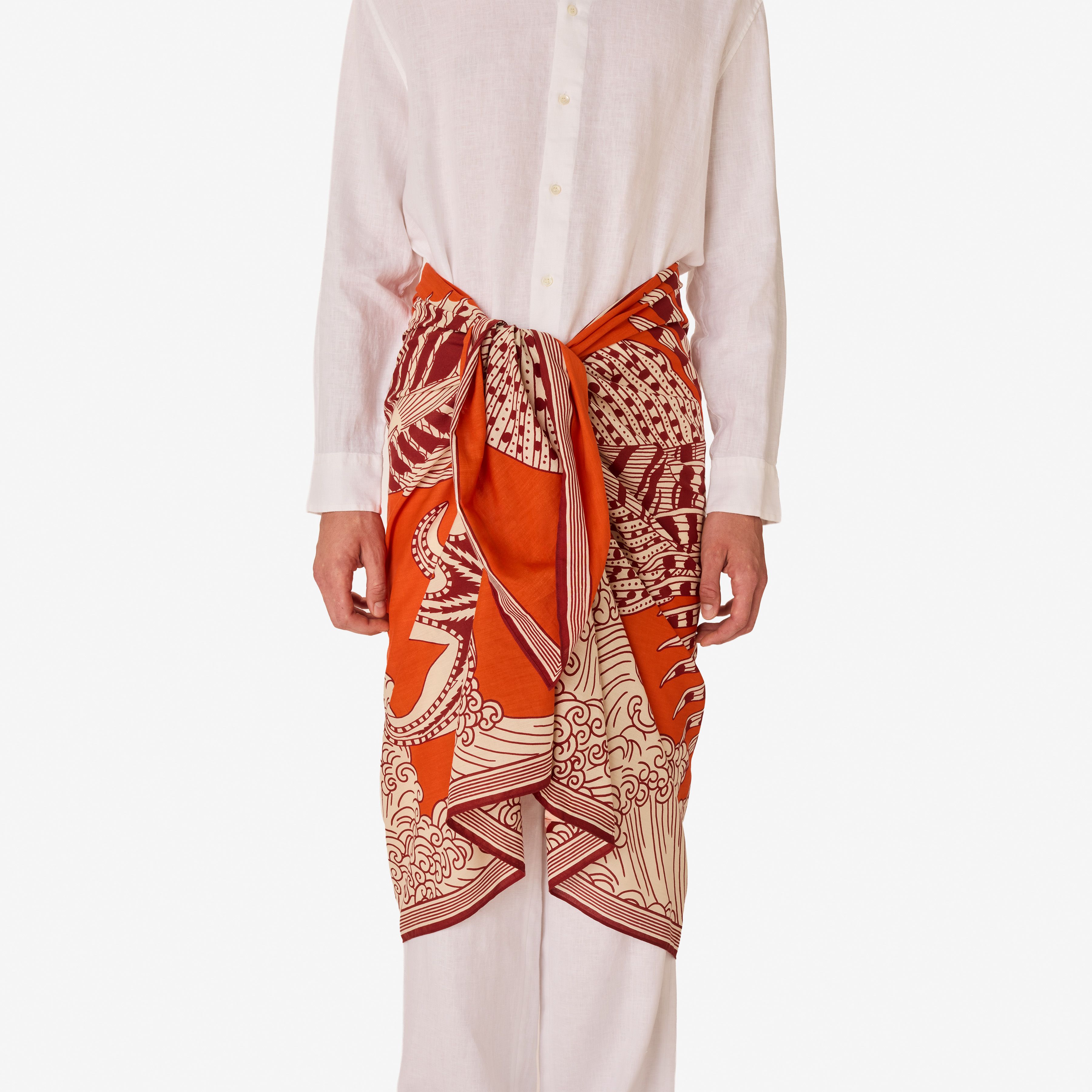 Écharpe 100 - Vague - Orange