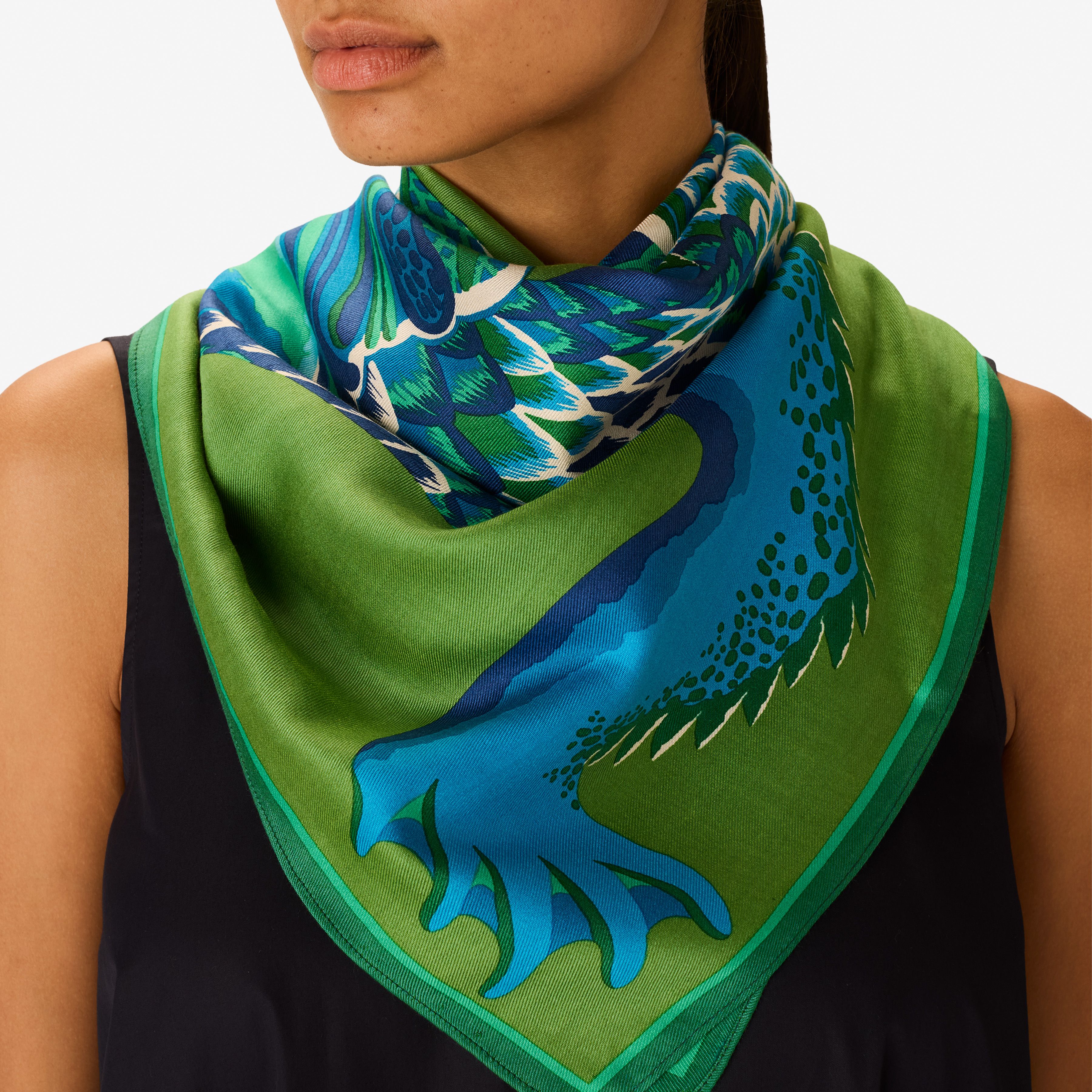 Square 100 - Croco - Green