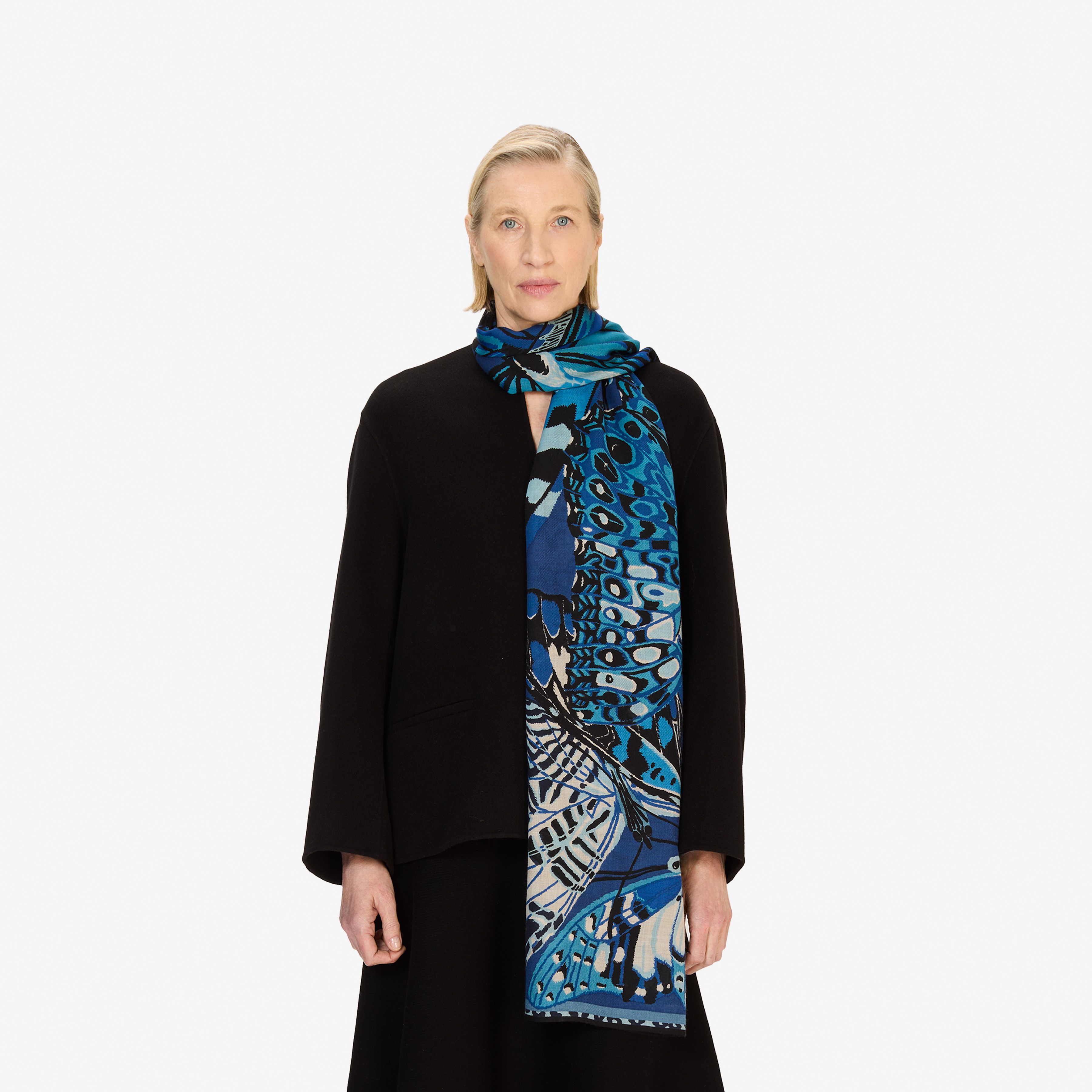 Scarf 70 - Papillons - Blue