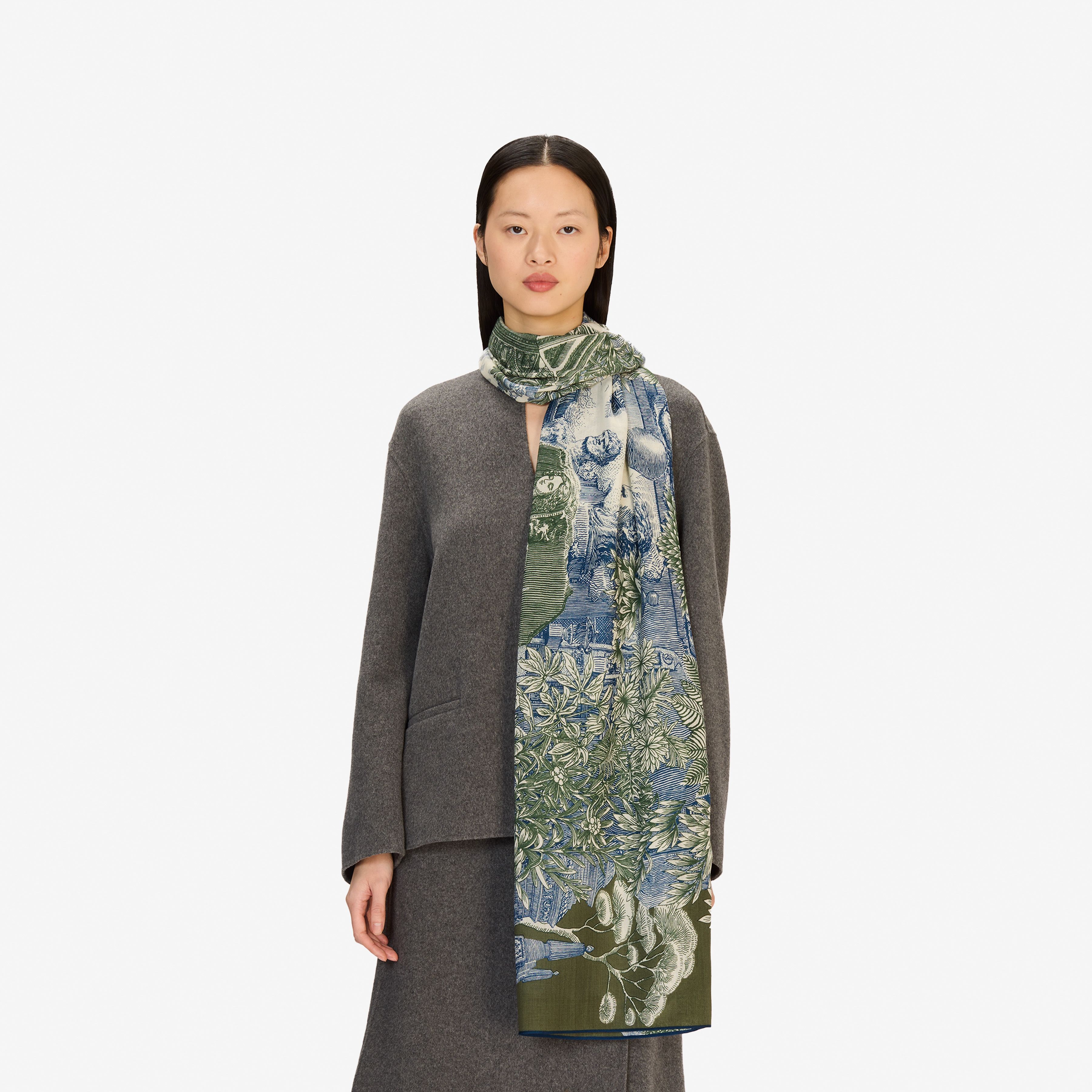 Wool Scarf 100 - Piranesi - Khaki
