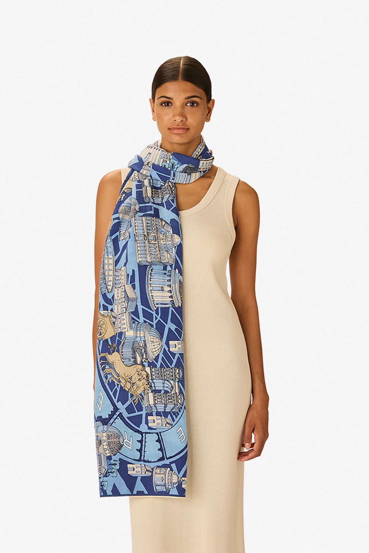 Écharpe 100 - Rome - Bleu