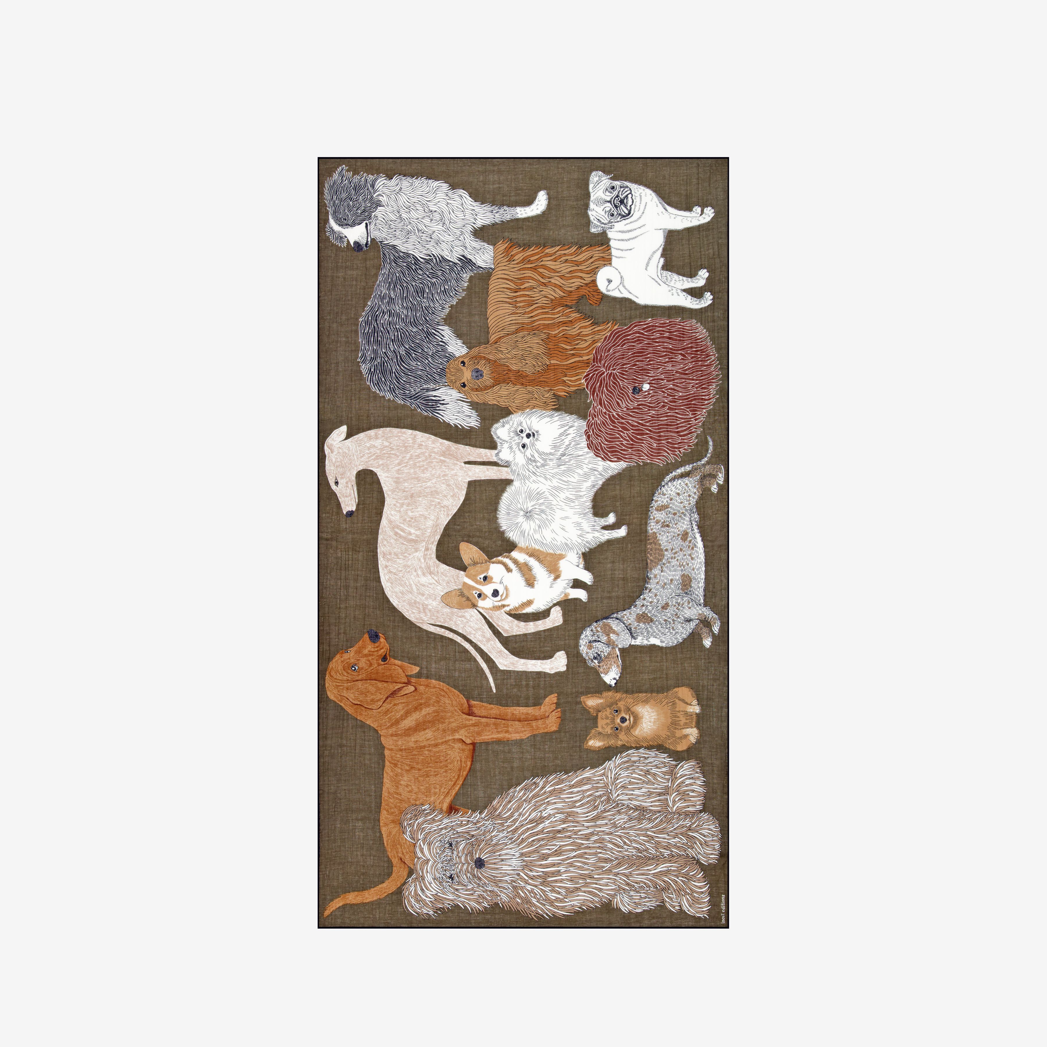 Écharpe 100 Coton - Toutou - Gris