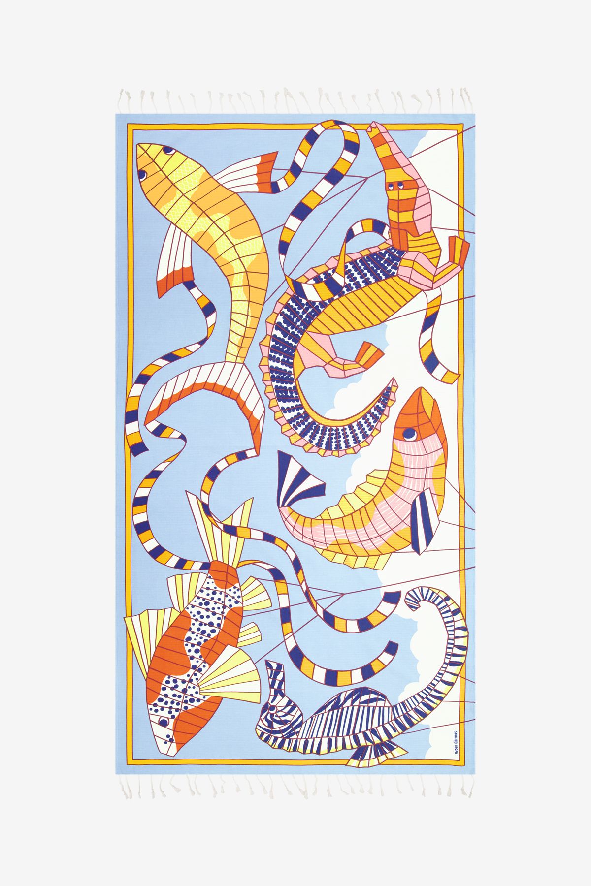 Fouta 100 - Cerfs Volants - Orange