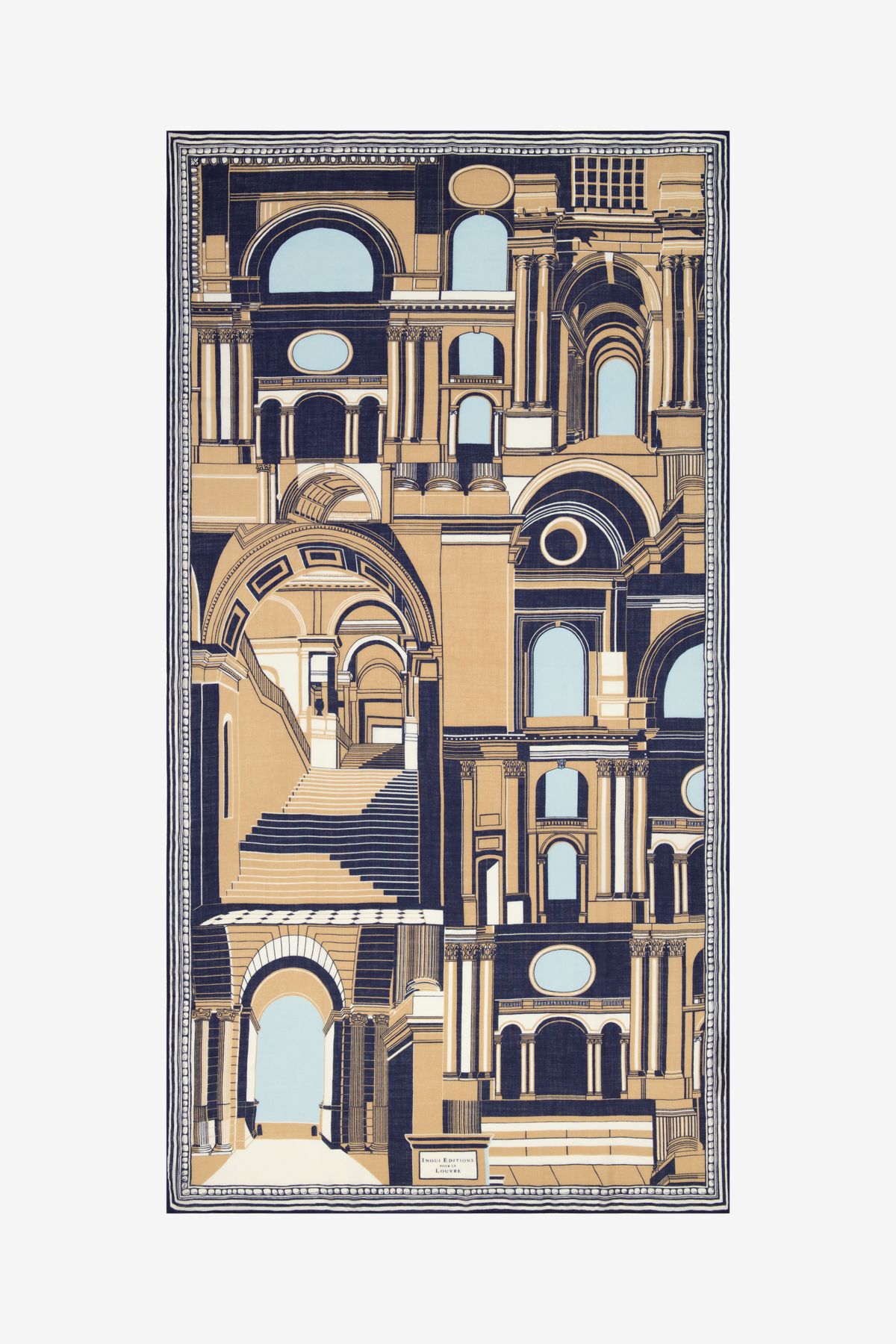 Écharpe 100 - Architecture - Bleu Marine