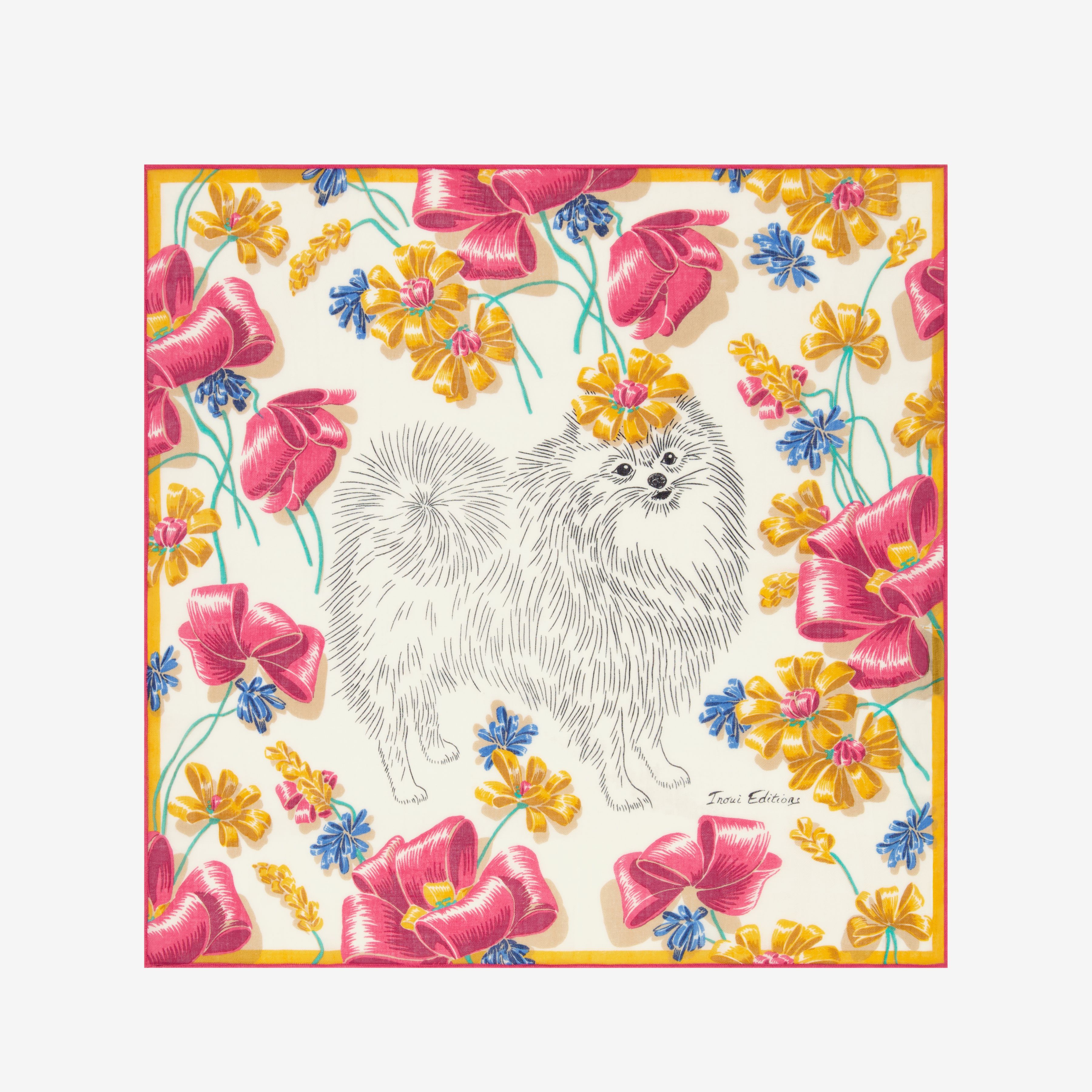 Quadratisches 70 - Toutou - Weiß