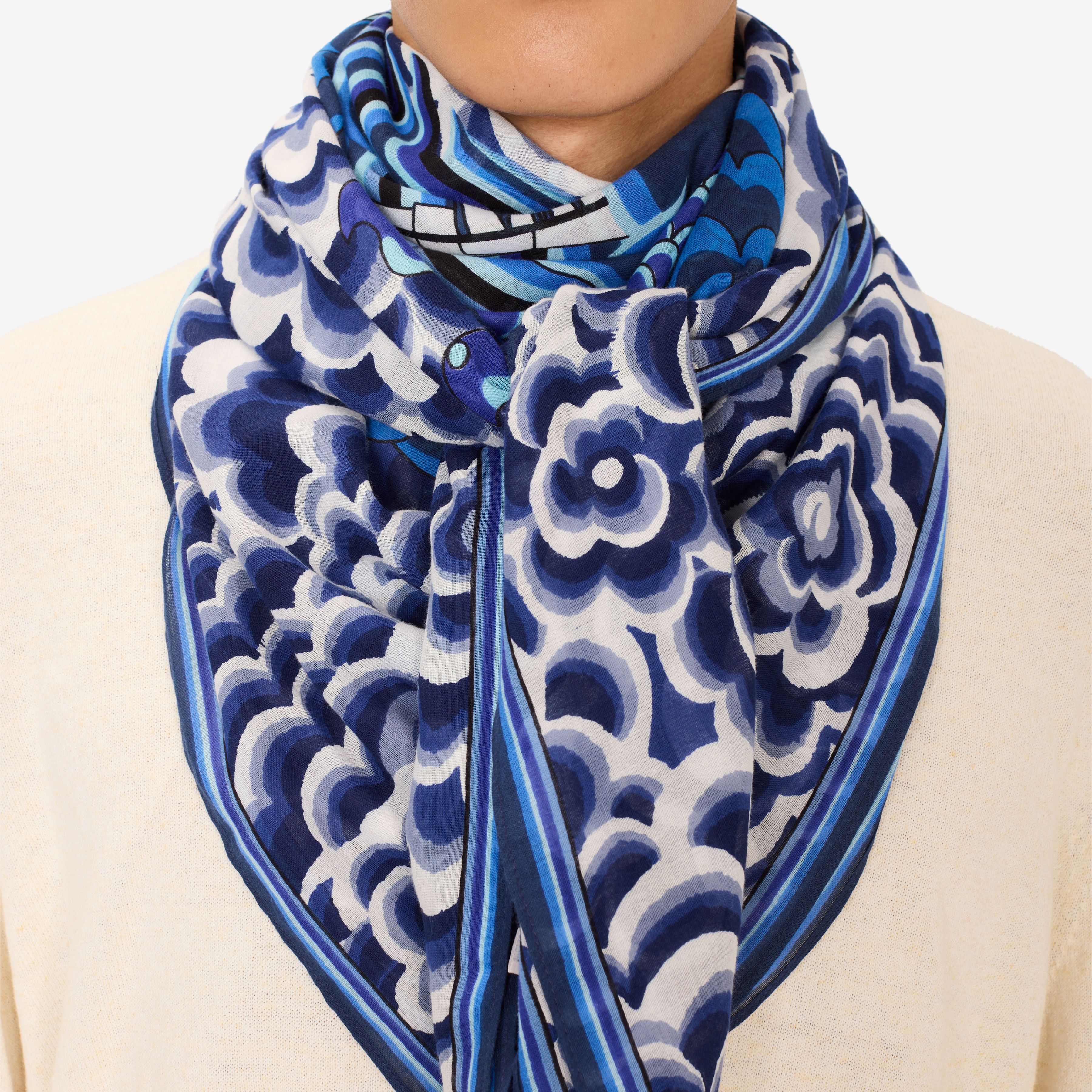 Carré 130 - Dragon - Bleu