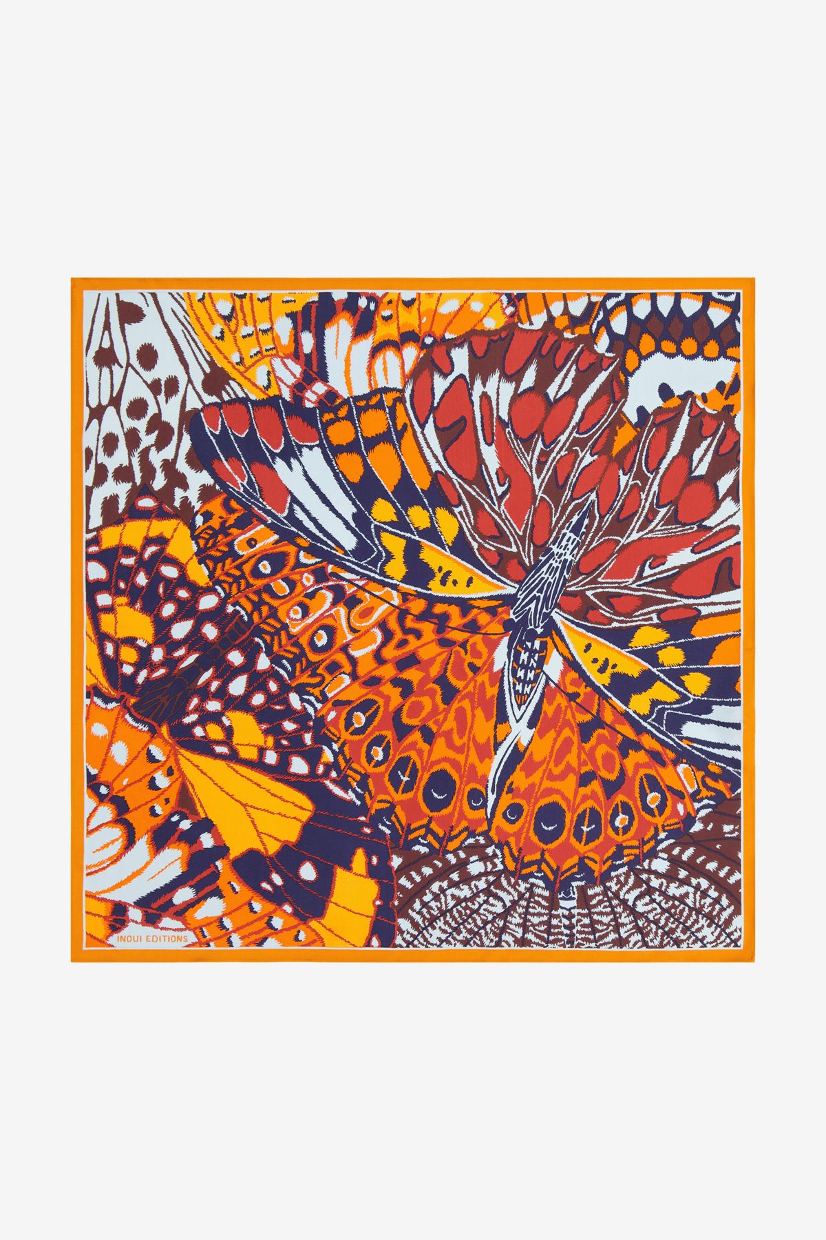 Carré 65 - Papillons - Orange