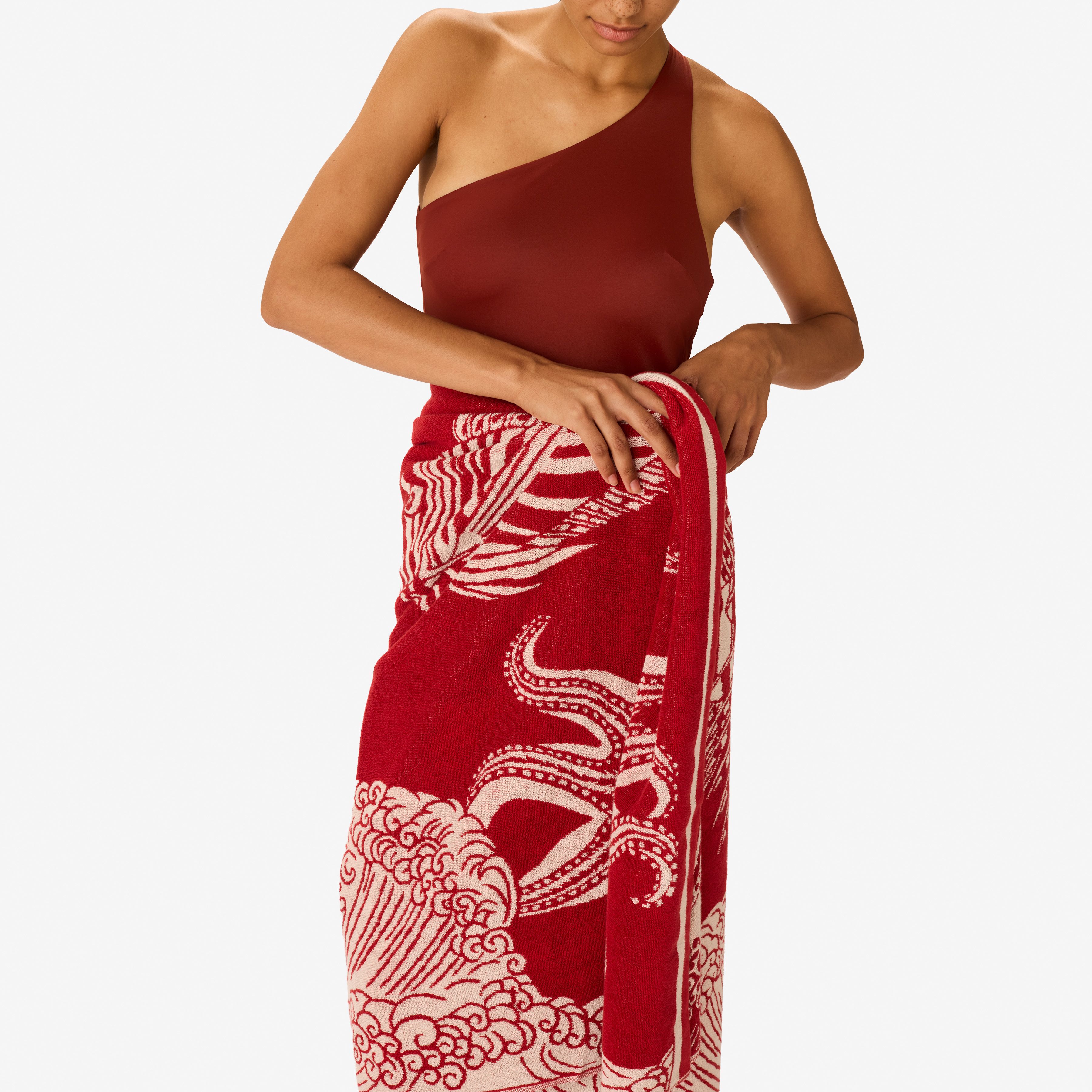 Beach Towel 100 - Poseidon - Red