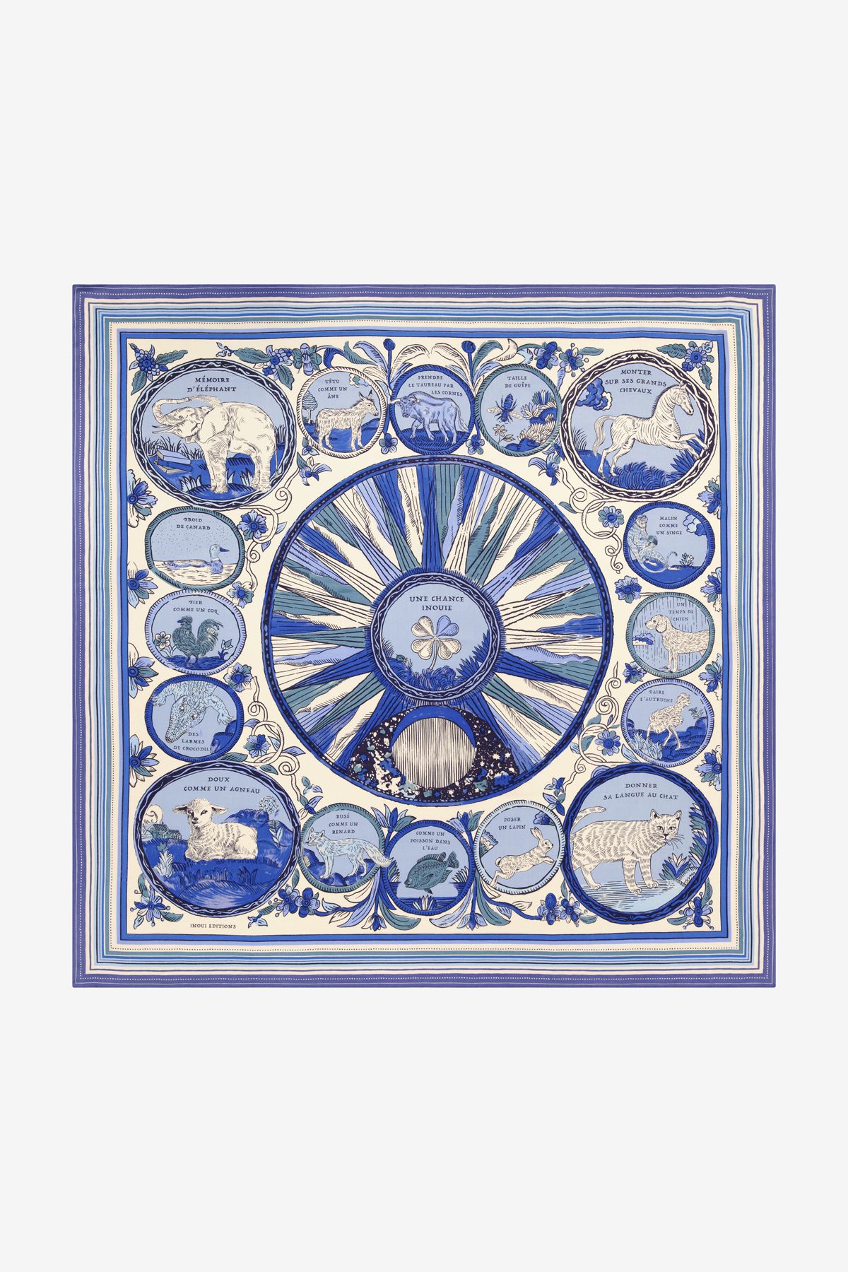 Carré 130 - Chance Inoui - Bleu