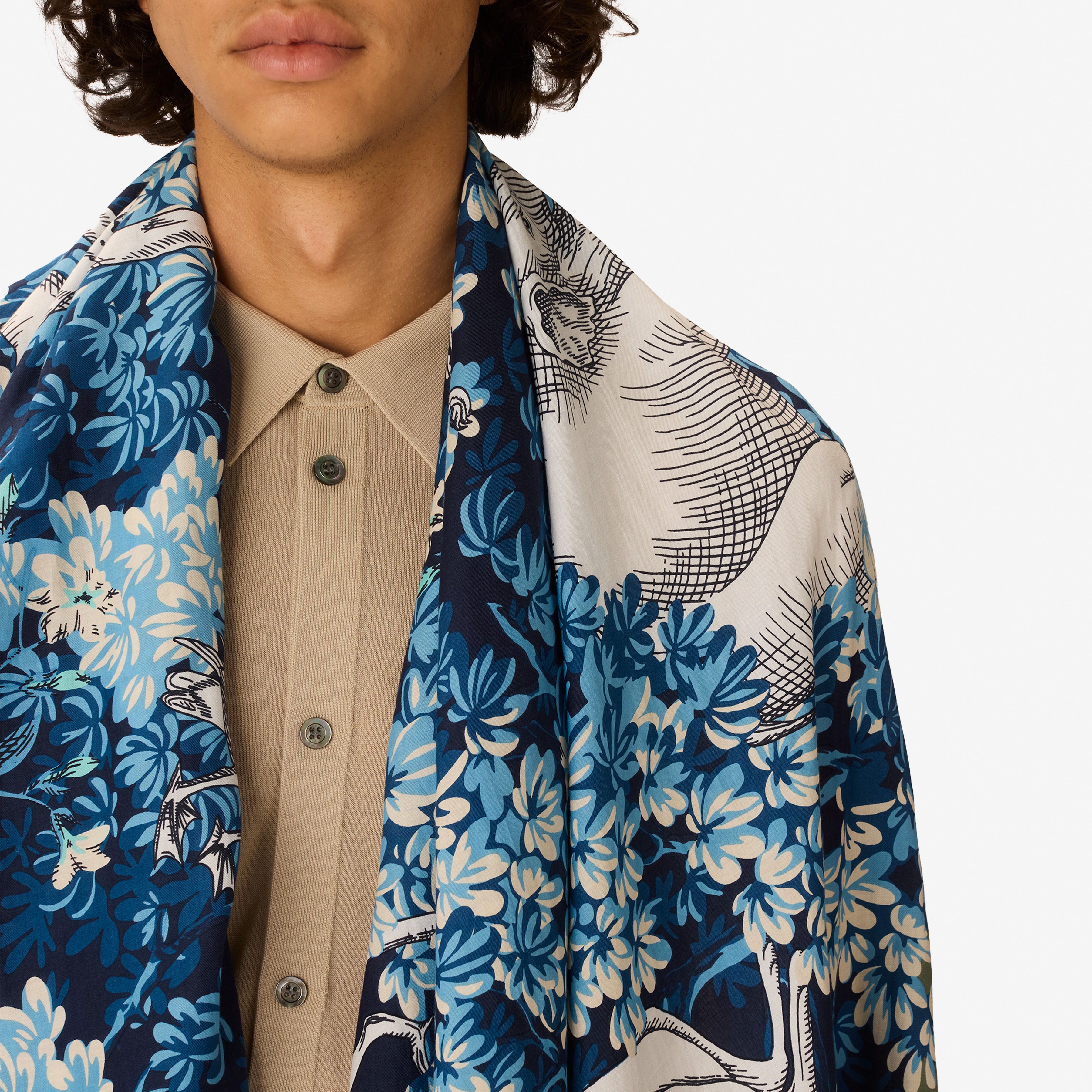 Schal 100 - Bestiaire - Khaki