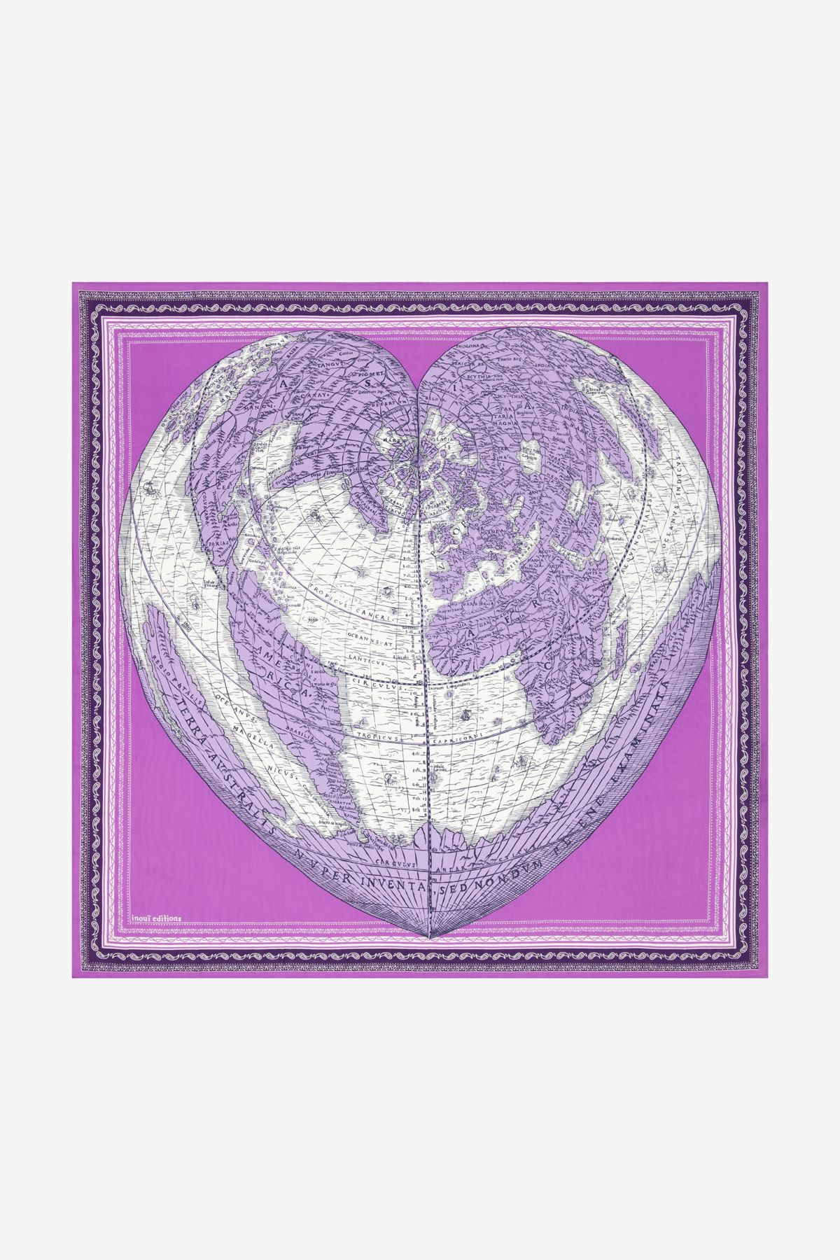 Carré 100 - Mappemonde - Violet