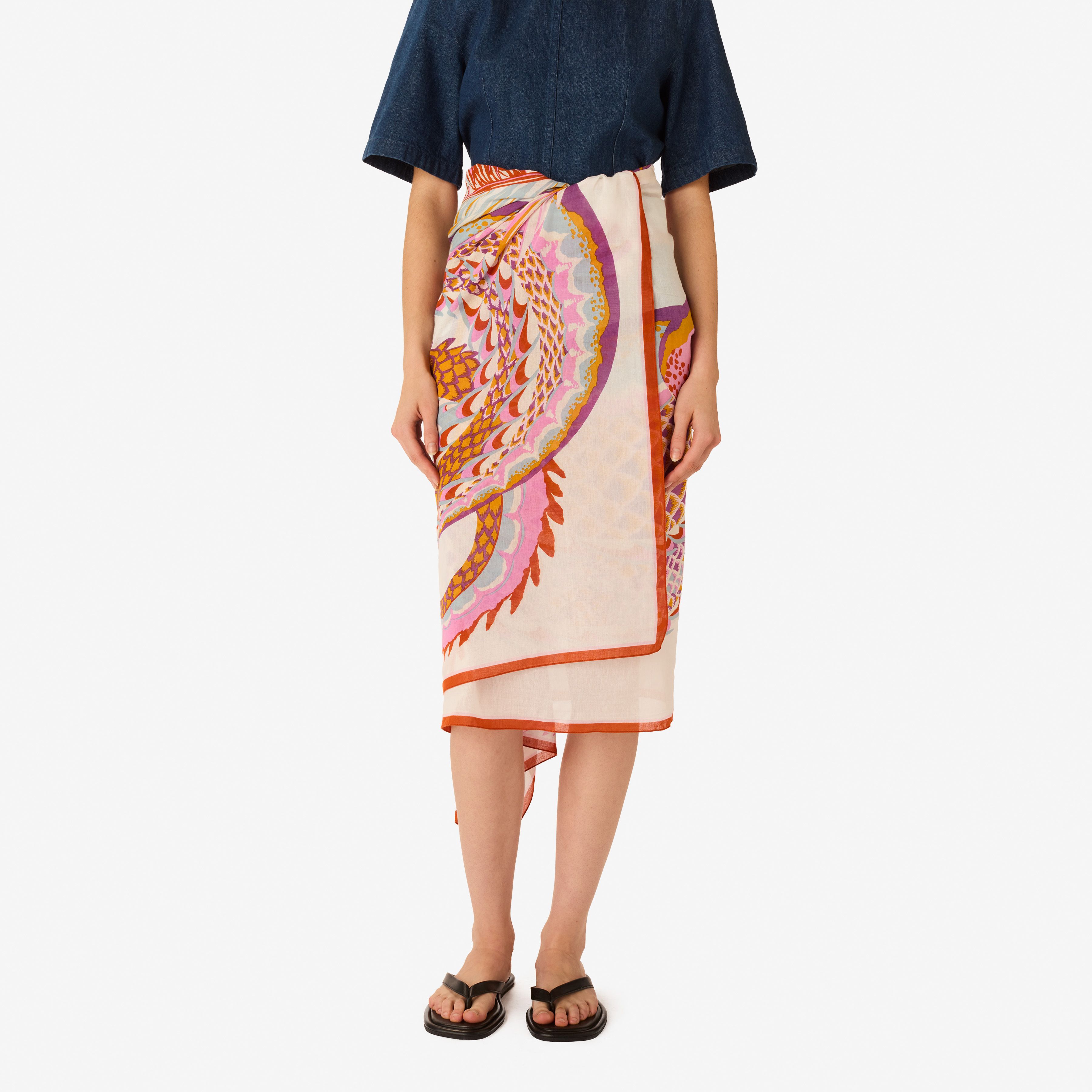 Scarf 100 - Croco - White