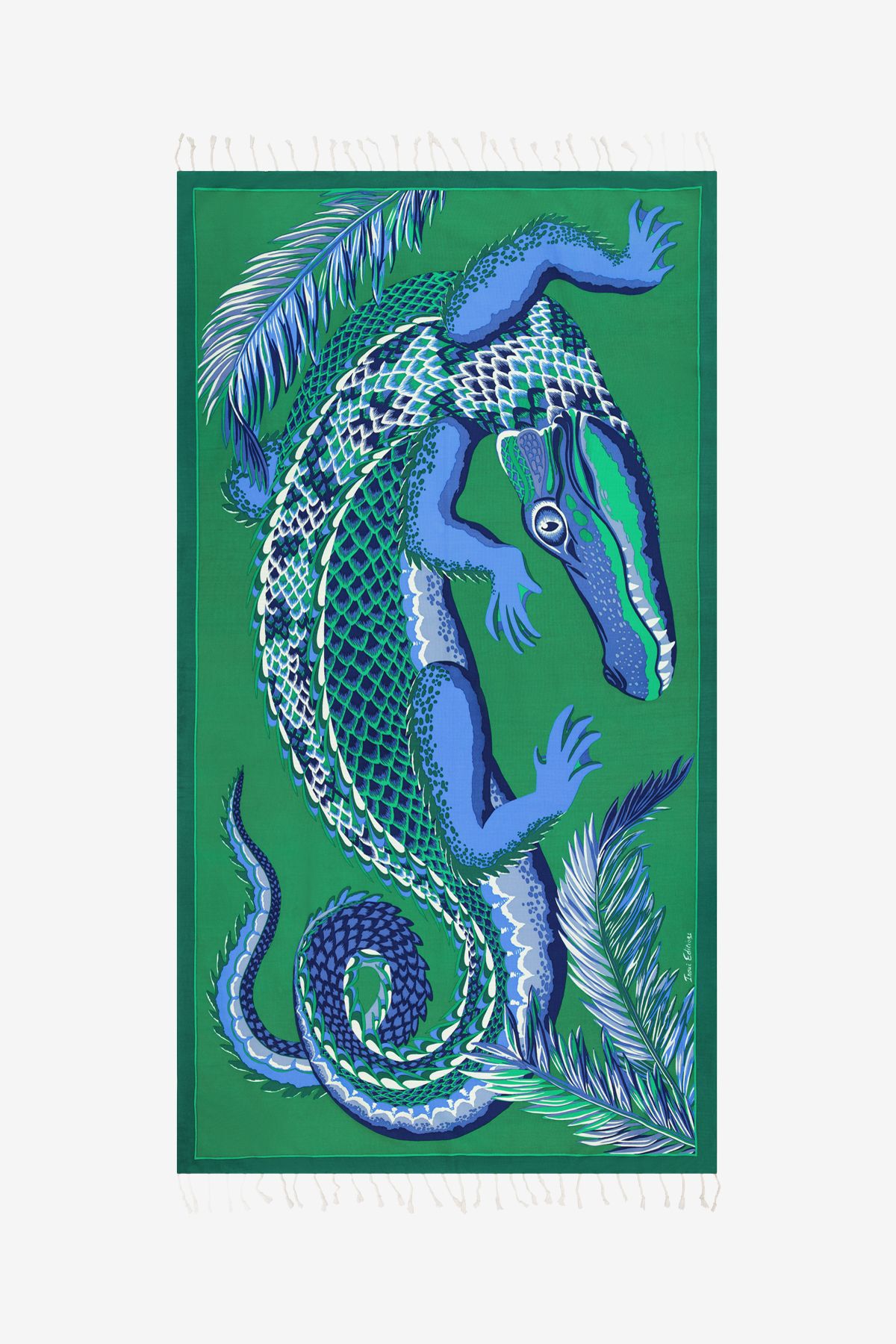 Fouta 100 - Croco - Vert