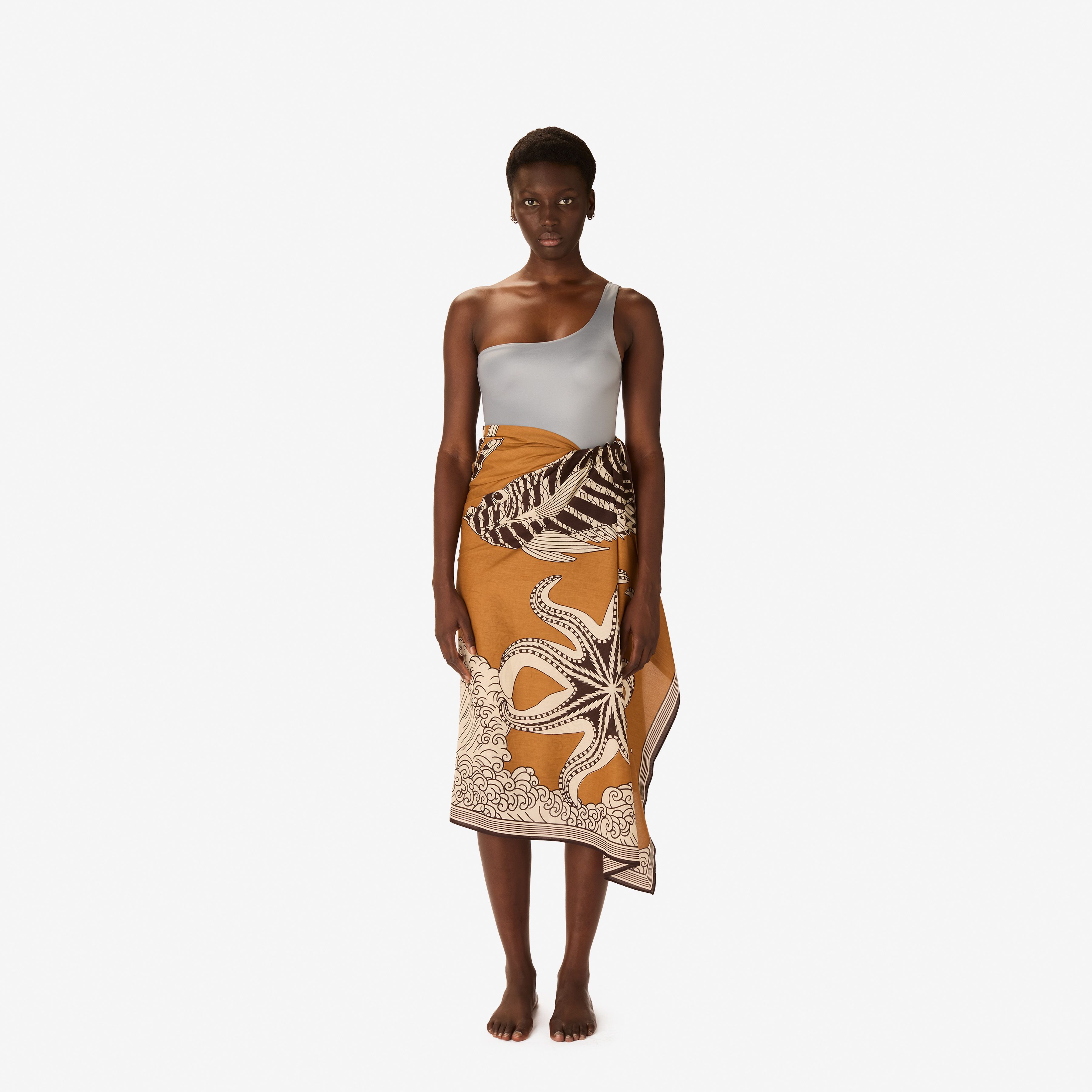 Bufanda 100 - Vague - Marrón dorado