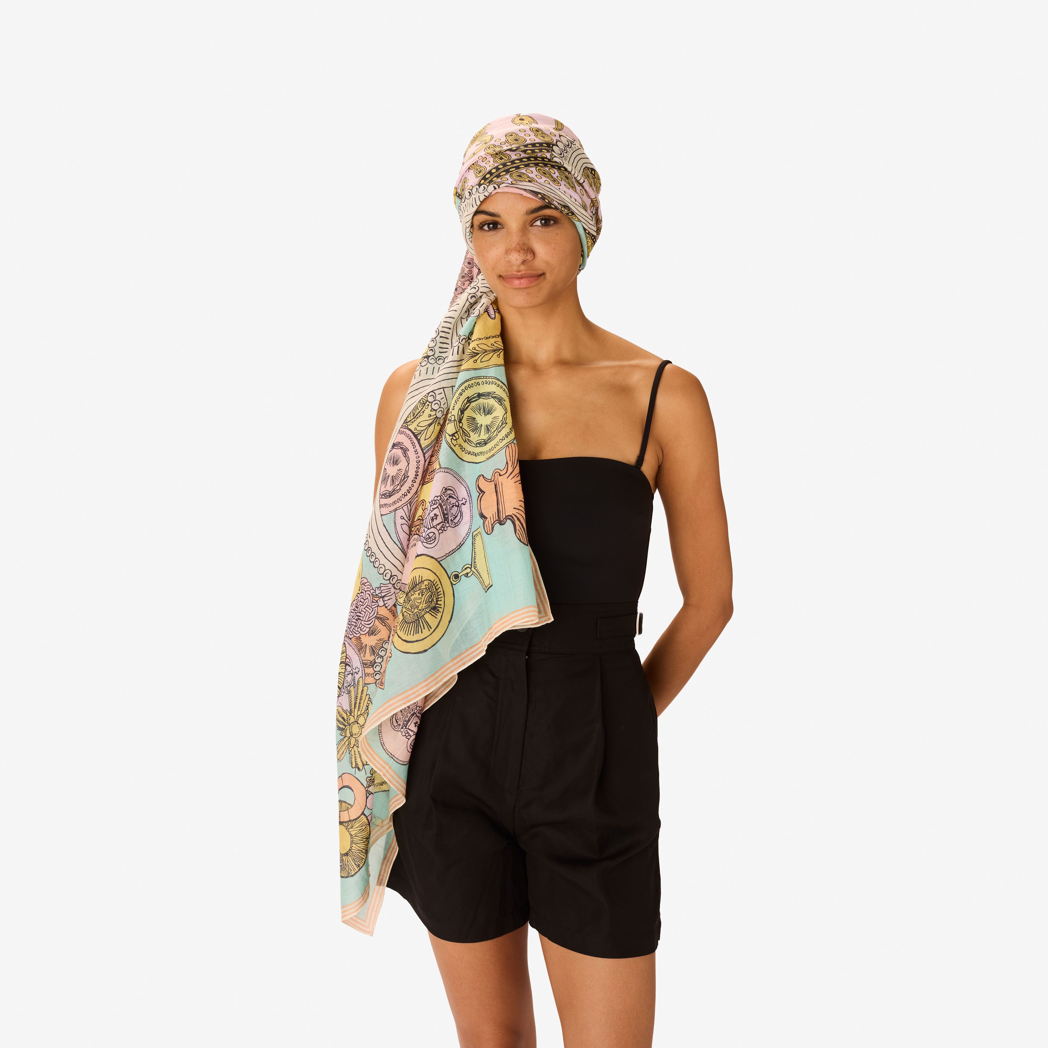 Scarf 100 - Octopus - Turquoise