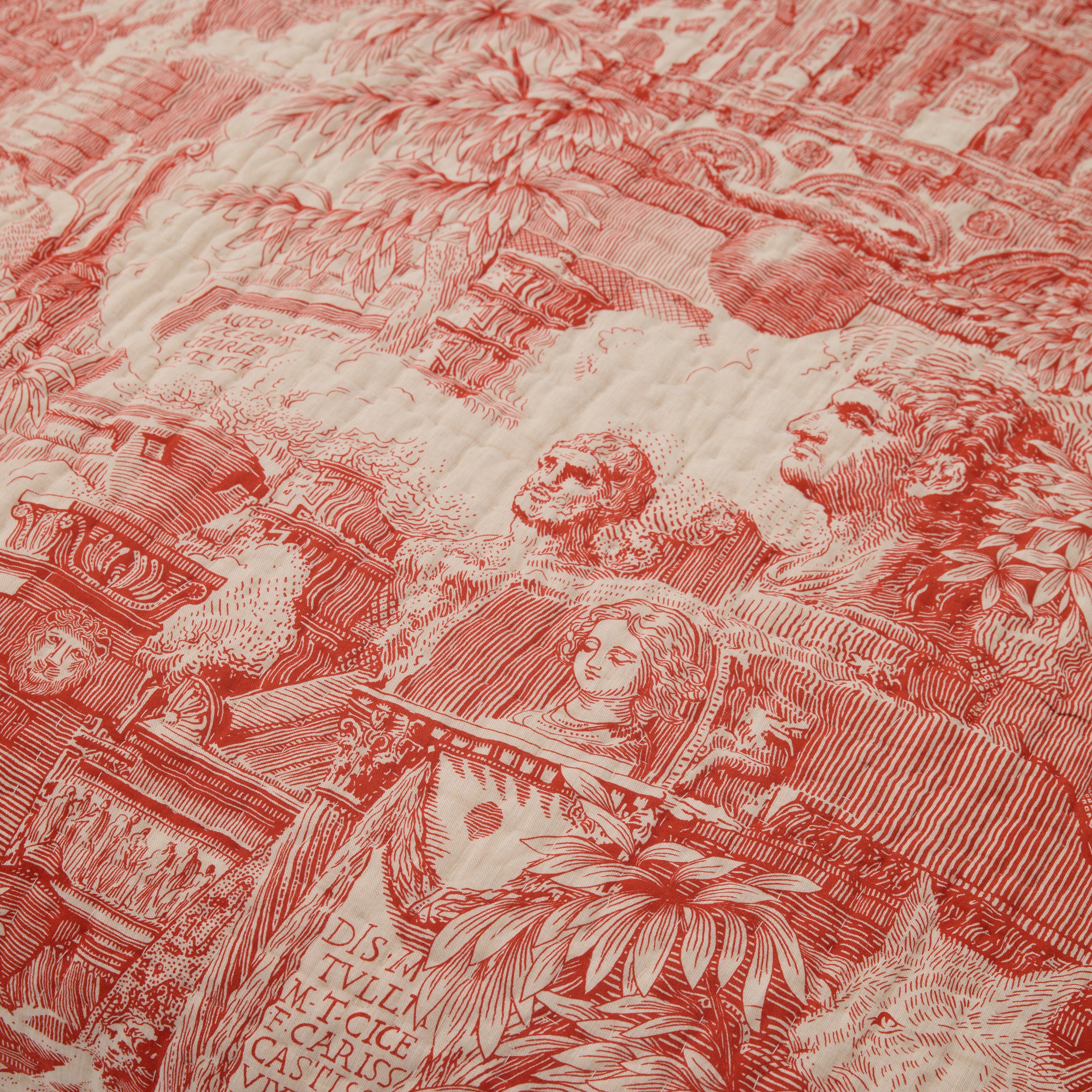 Quilted Cover 140 - Piranesi - Red