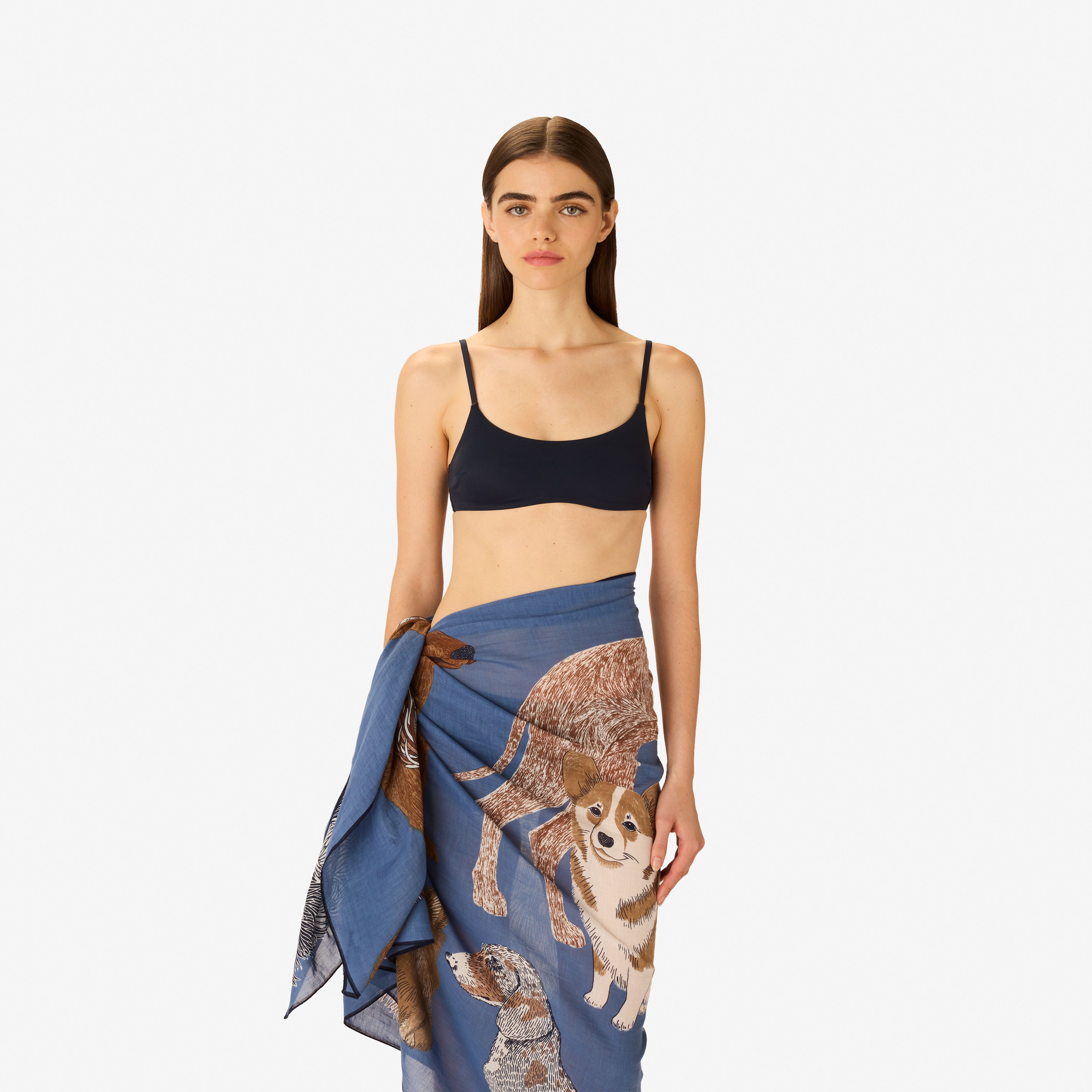 Écharpe 100 Coton - Toutou - Bleu