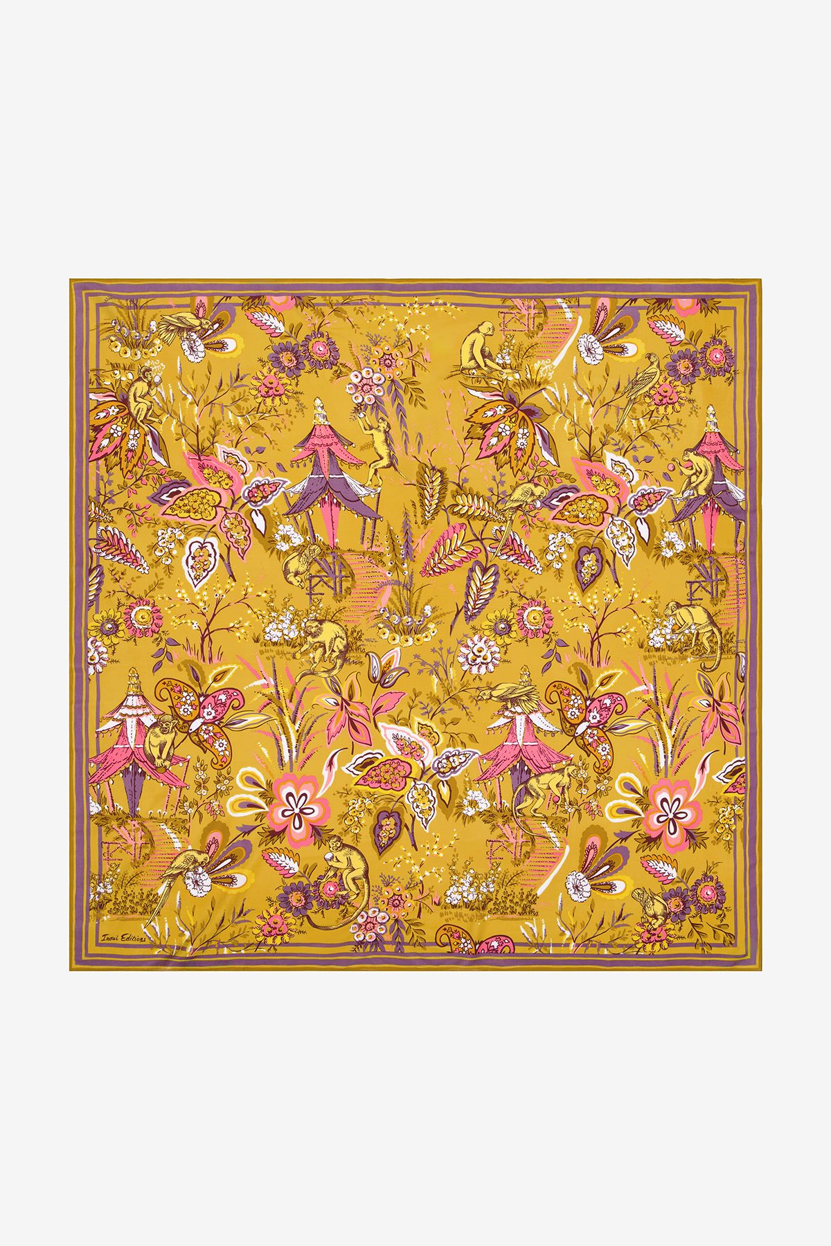 Carré 130 - Pagode - Jaune