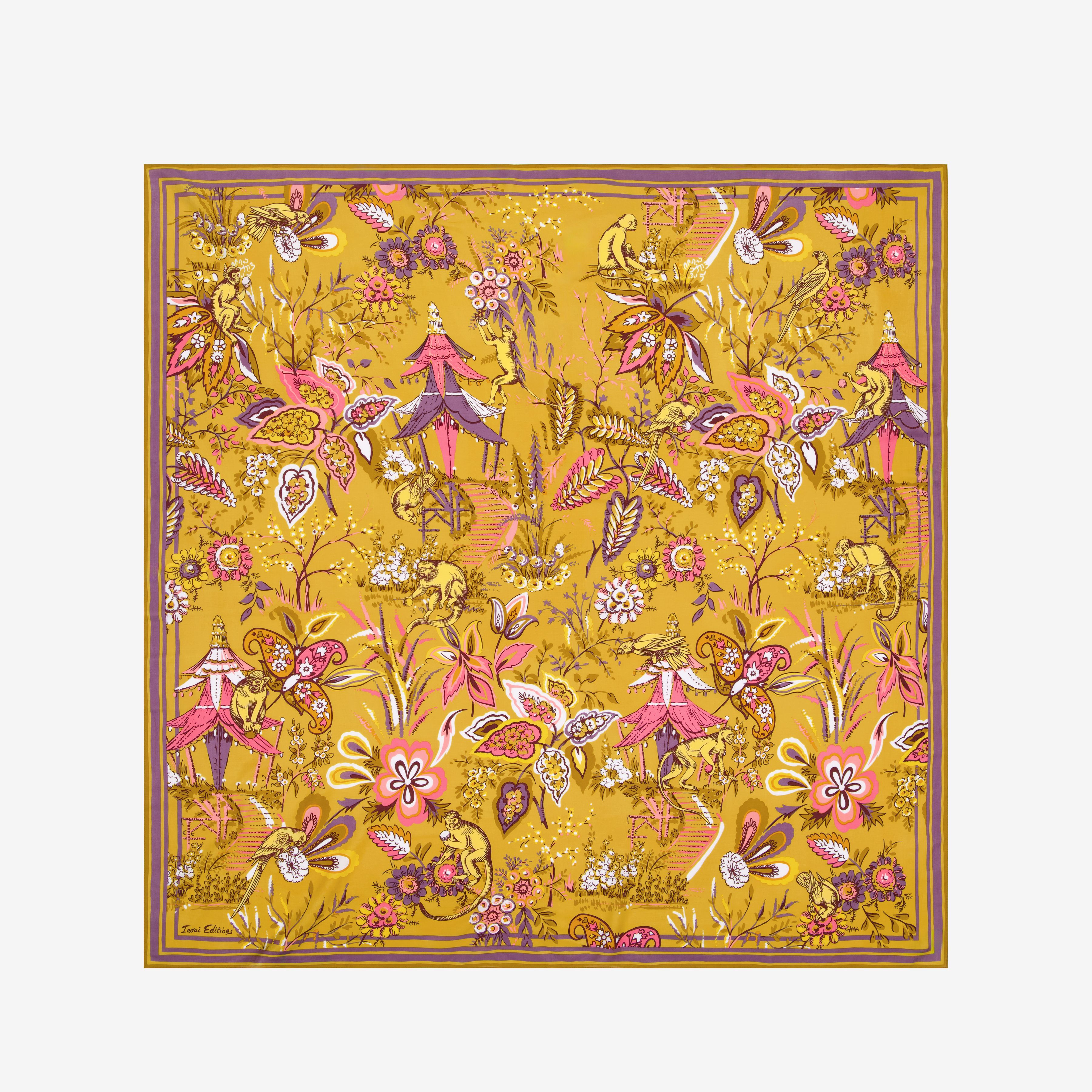 Carré 130 - Pagode - Jaune