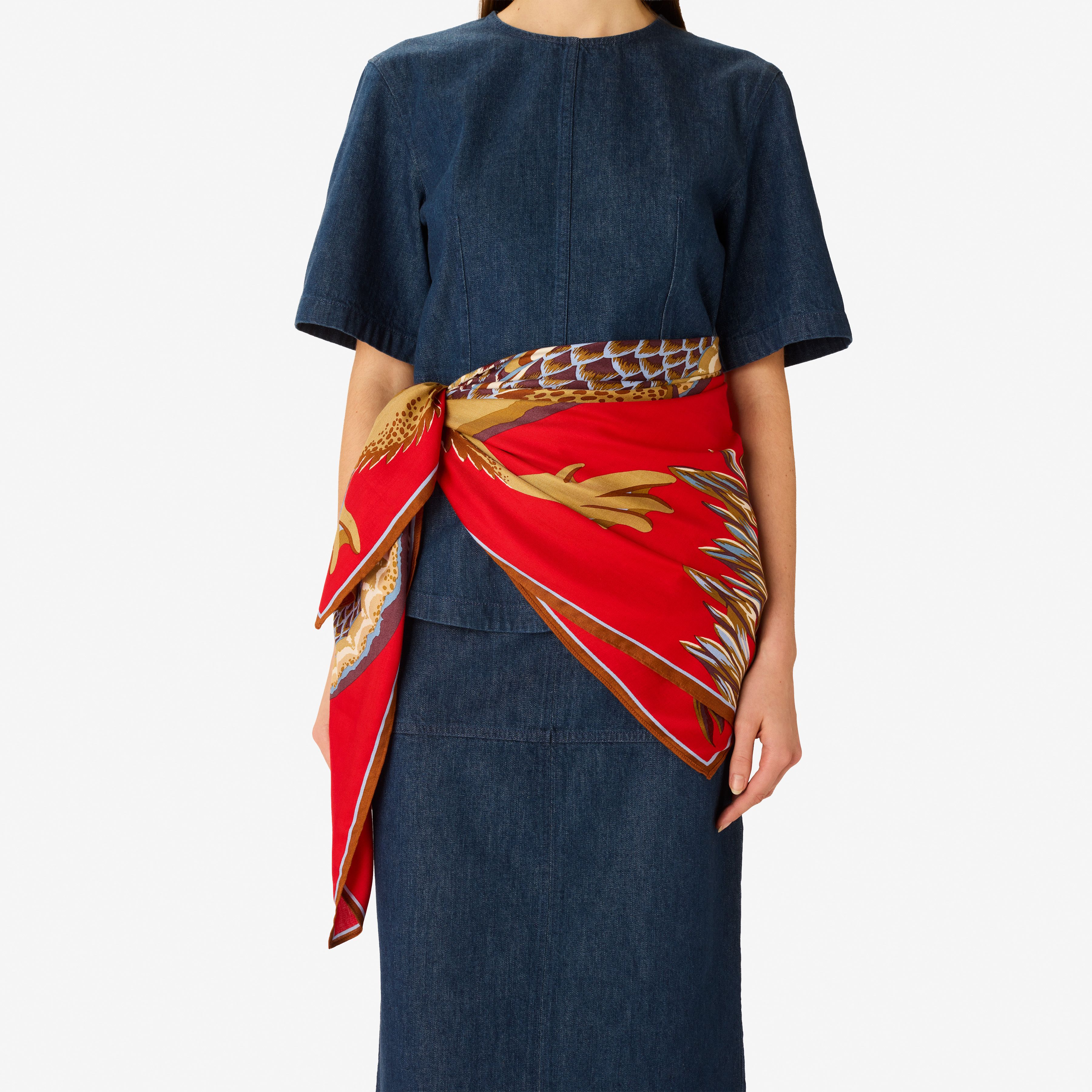 Square 100 - Croco - Red