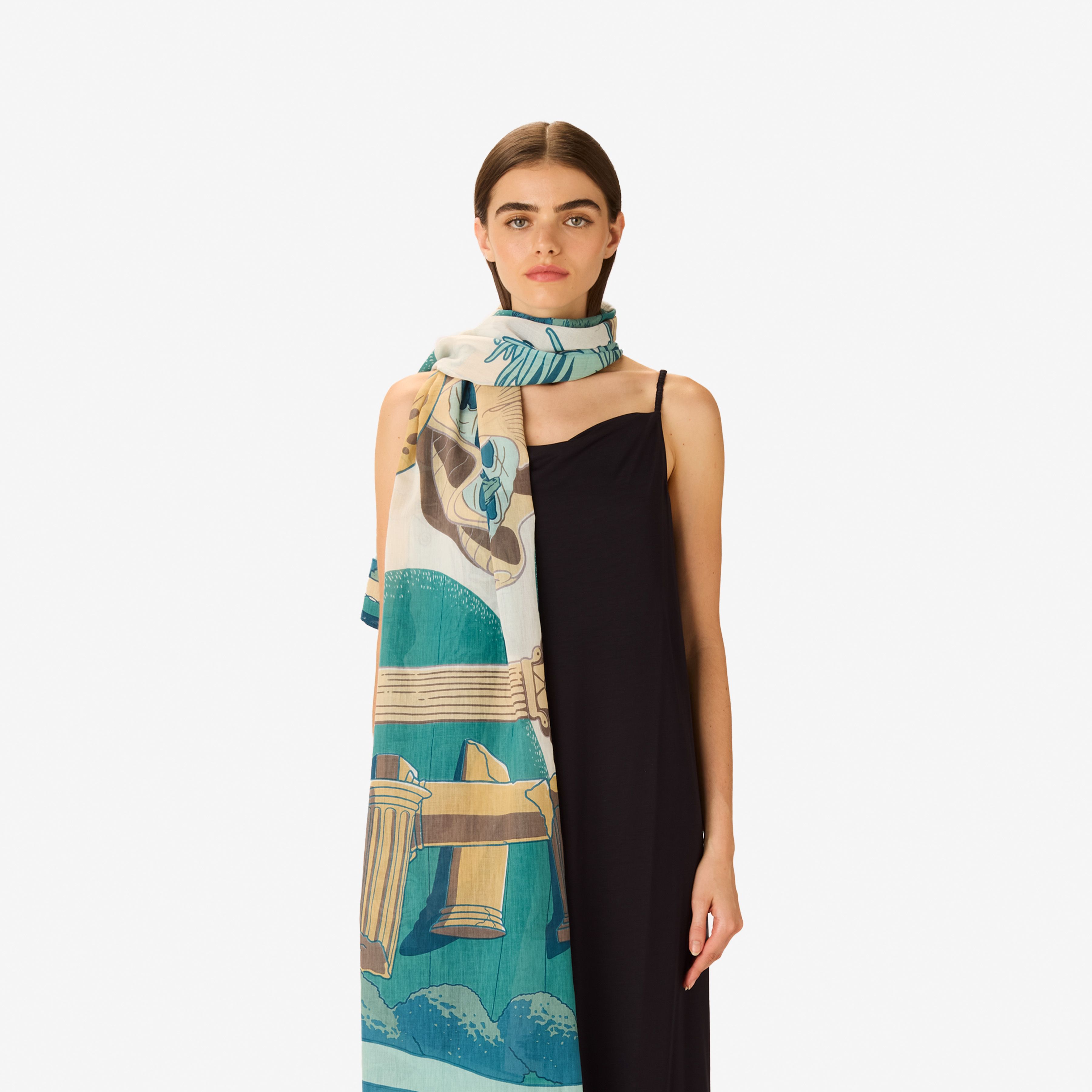 Scarf 100 - Jardin - Turquoise