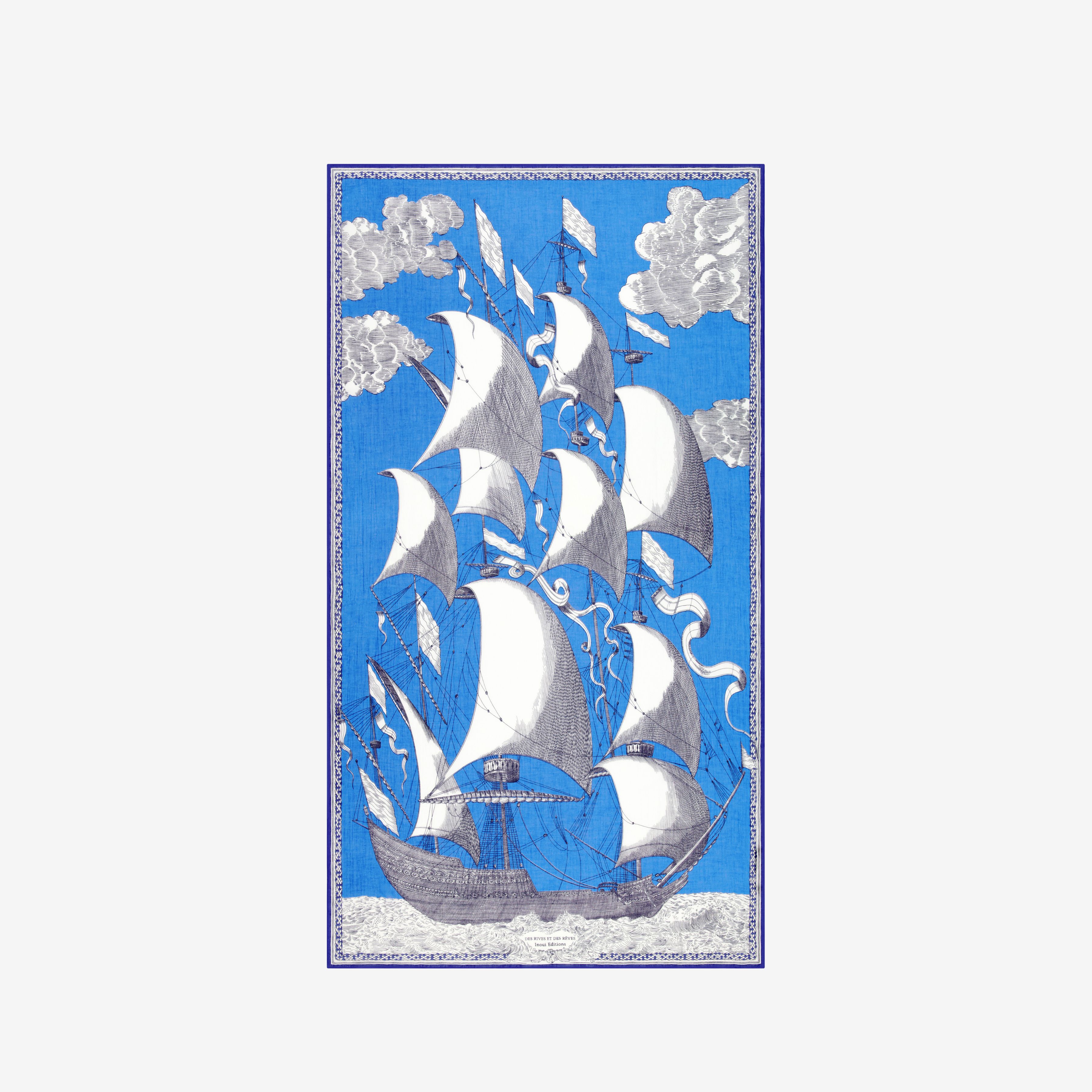 Scarf 100 - Des Rives et des Reves - Blue