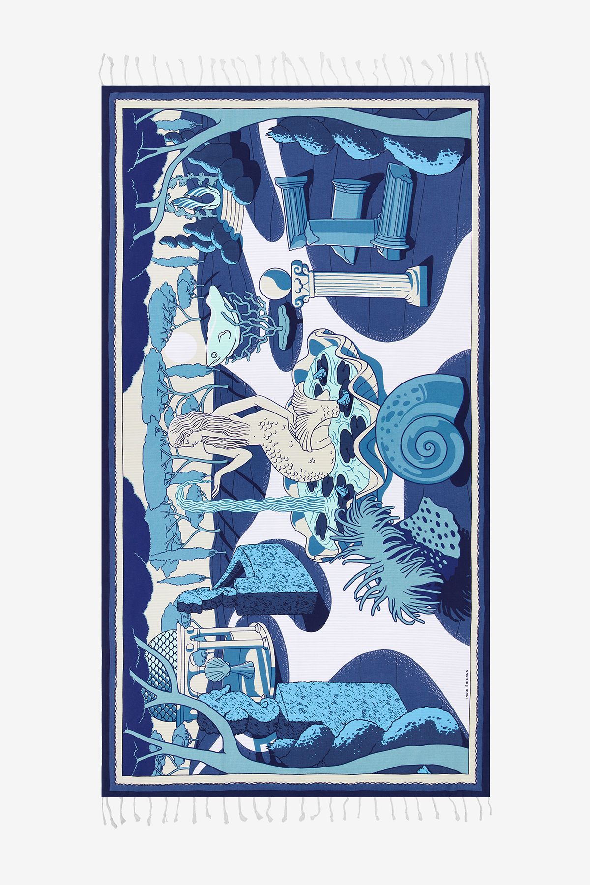 Fouta 100 - Jardin - Bleu