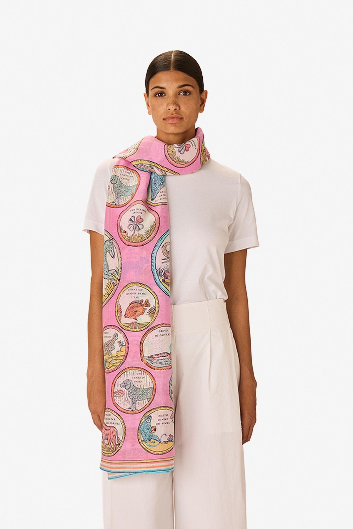 Écharpe 100 - Chance Inoui - Rose