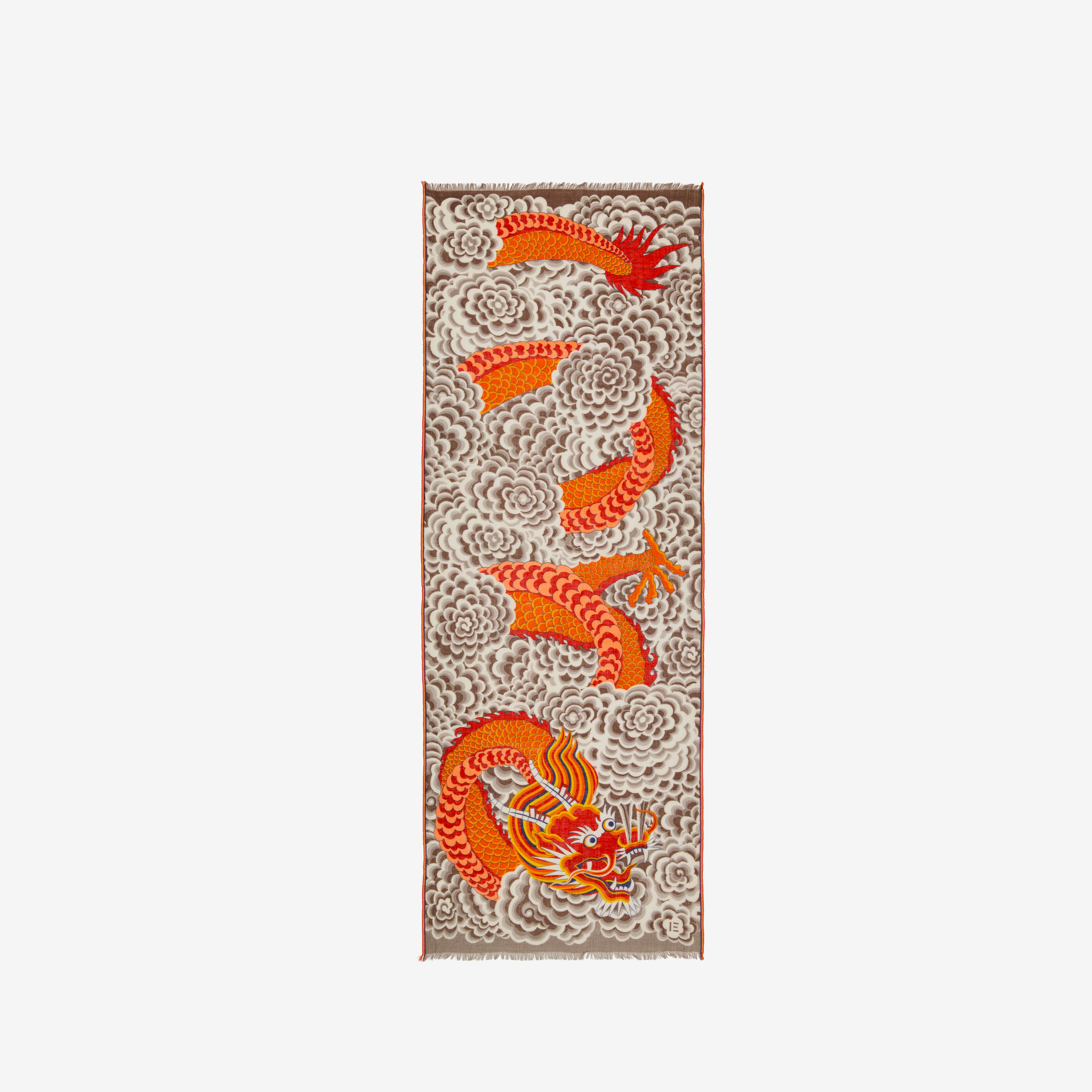 Scarf 70 - Dragon - Orange