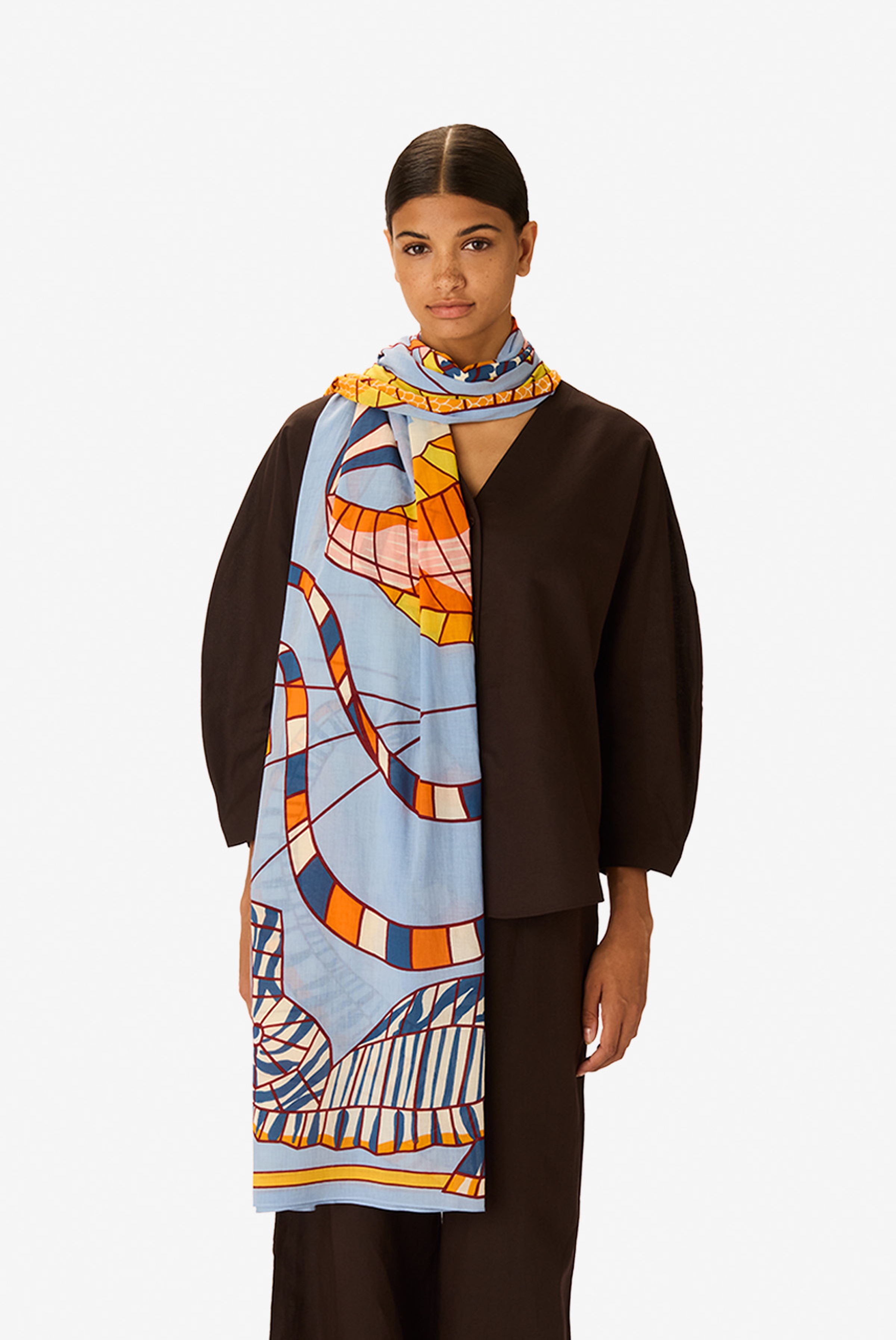 Écharpe 100 - Cerfs Volants - Orange