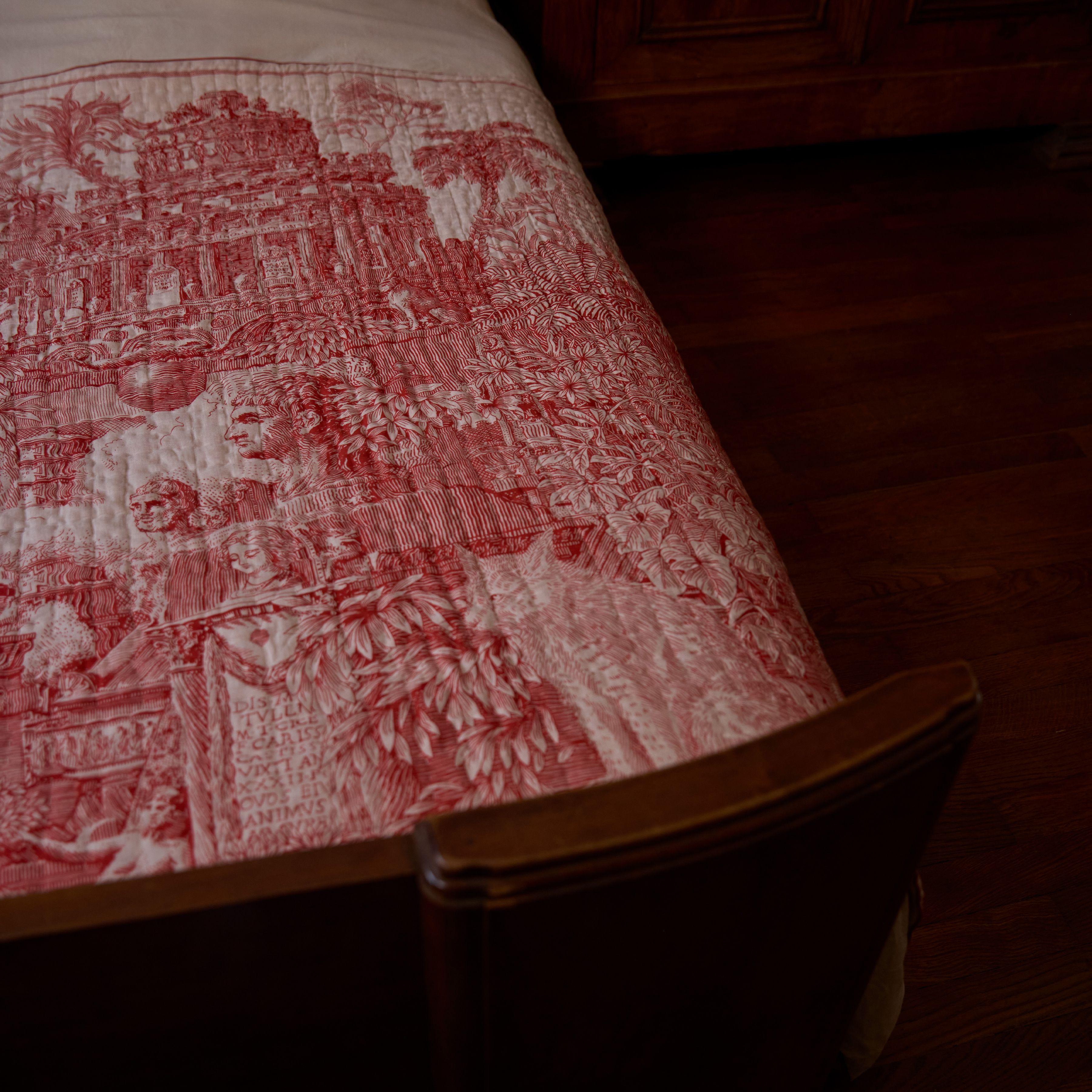 Quilted Cover 140 - Piranesi - Red